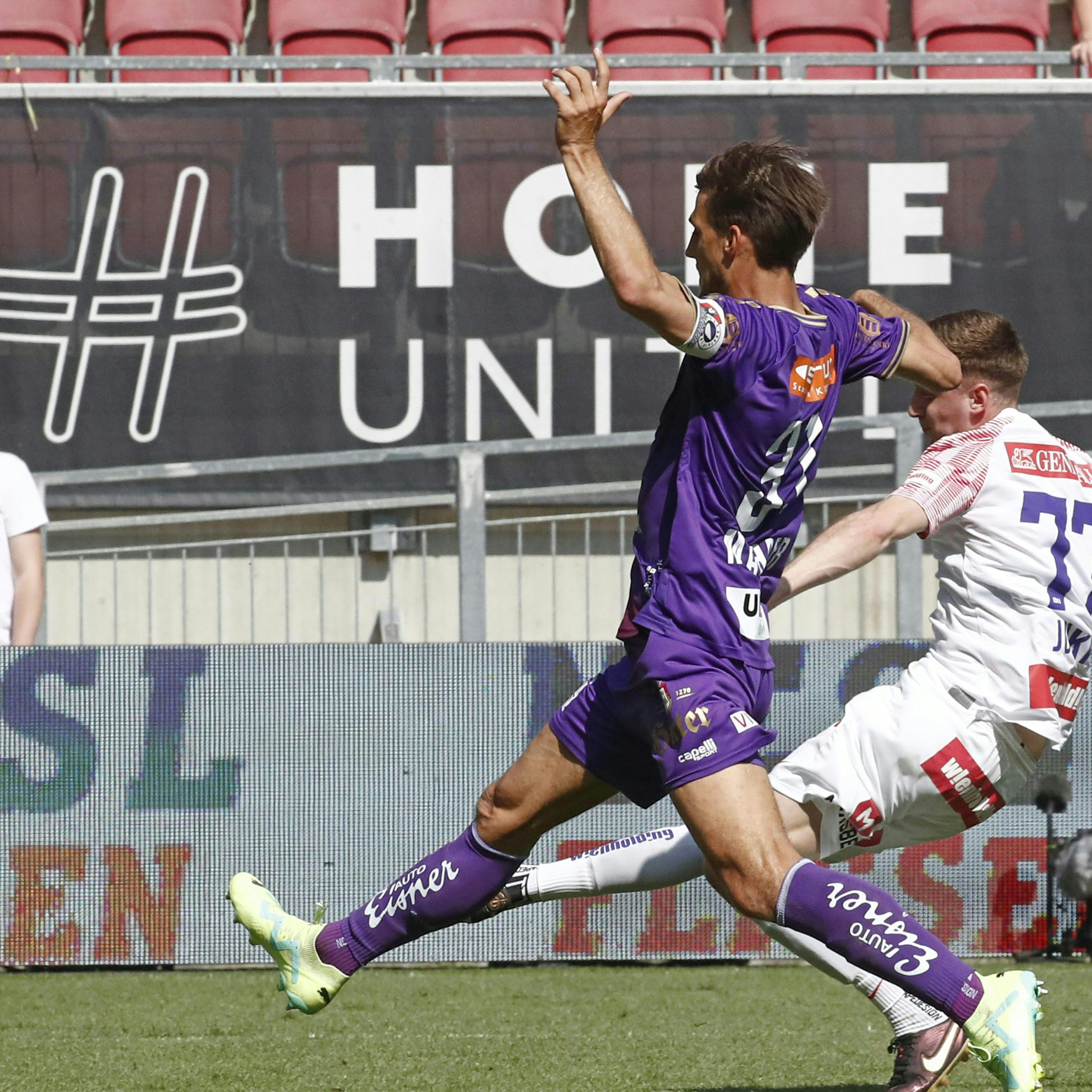 Wiener Austria spielte gegen Austria Klagenfurt.