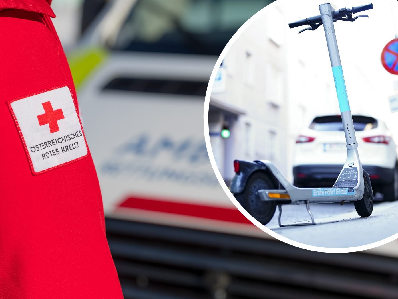 Ein 14-jähriger E-Scooterfahrer wurde leicht verletzt. Ein 14-jähriger E-Scooterfahrer wurde leicht verletzt.