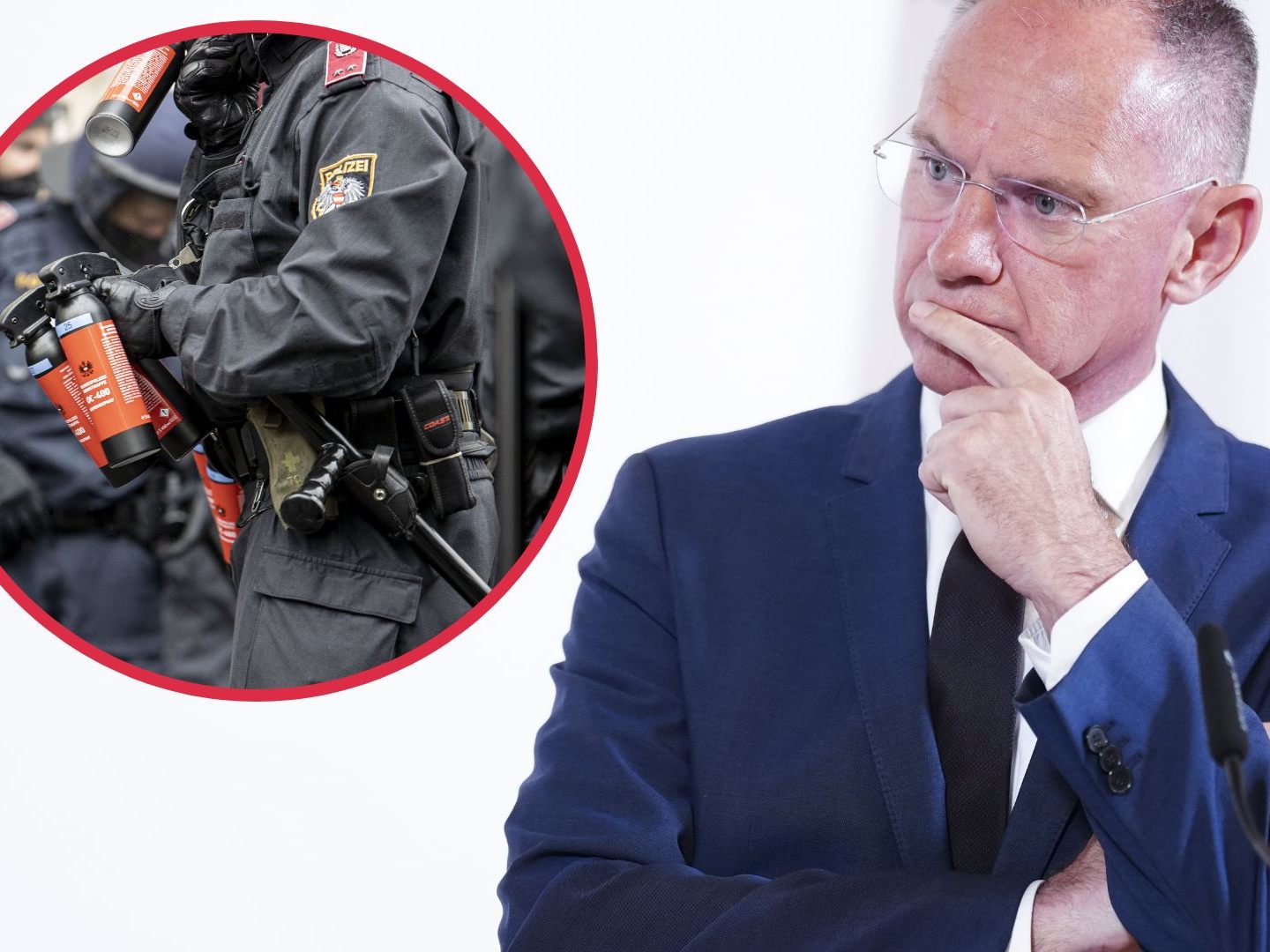 Für Karner kam es bei der Gaskonferenz zu "keiner überschießenden Polizeigewalt". Für Karner kam es bei der Gaskonferenz zu "keiner überschießenden Polizeigewalt".