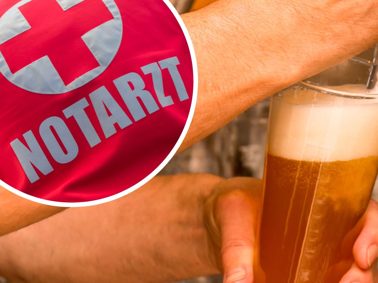 Der betrunkene 34-Jährige wurde verletzt ins Krankenhaus gebracht.