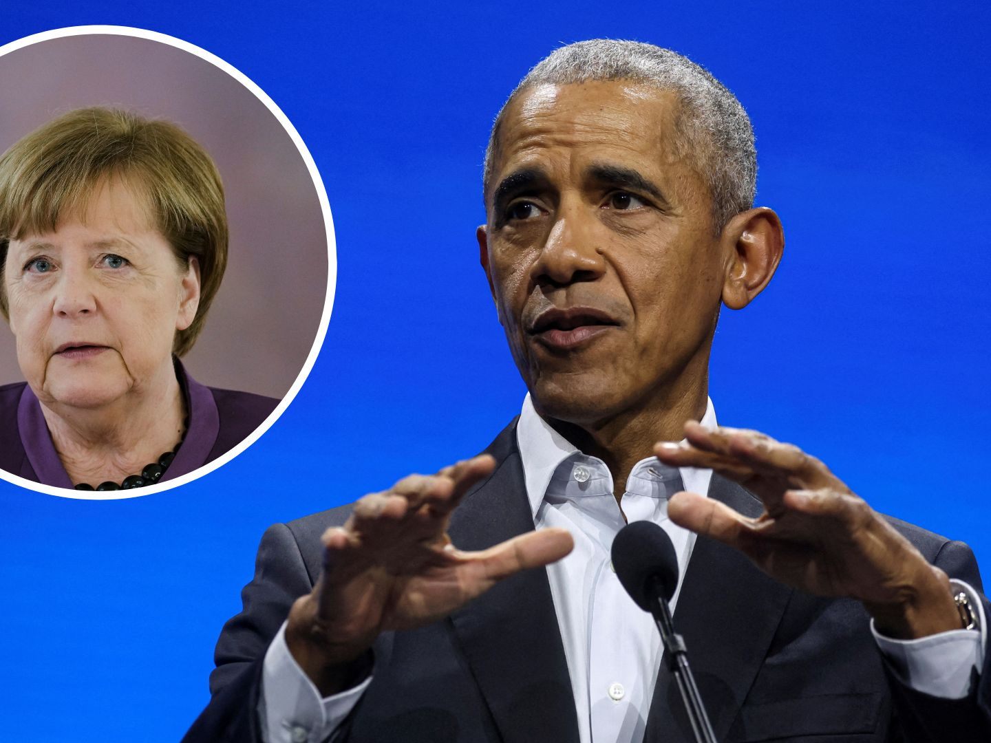 Obama traf Merkel.