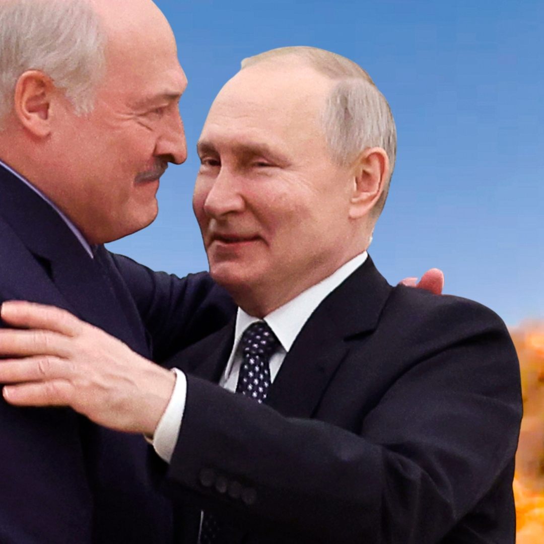 Lukaschenko (l.) hat andere Länder mit einem Atomwaffen-Versprechen eingeladen, dem Unionsstaat von Belarus und Russland beizutreten.