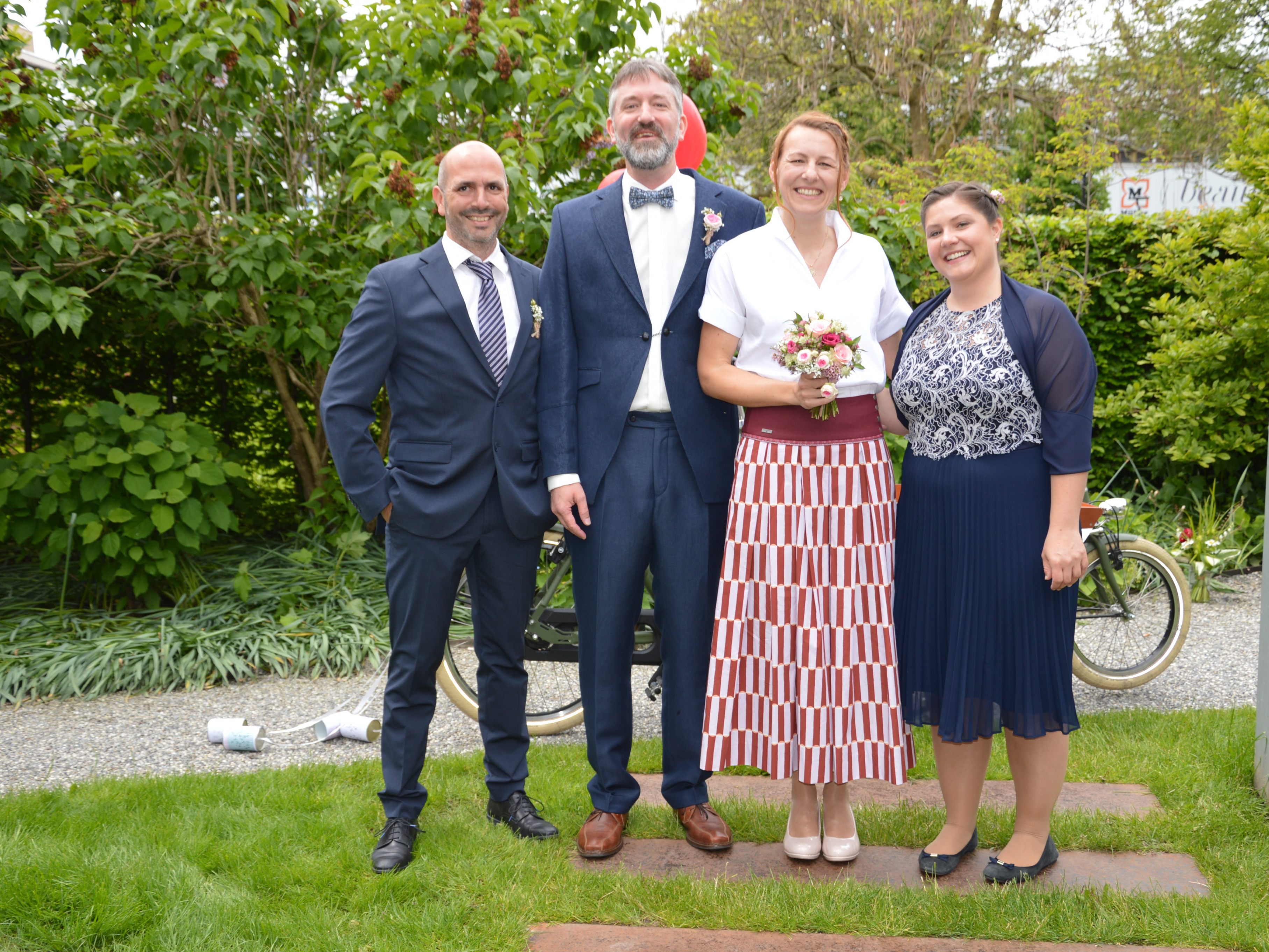 Sabine Zech und Nikolai Hoja feierten ihre standesamtliche Trauung.