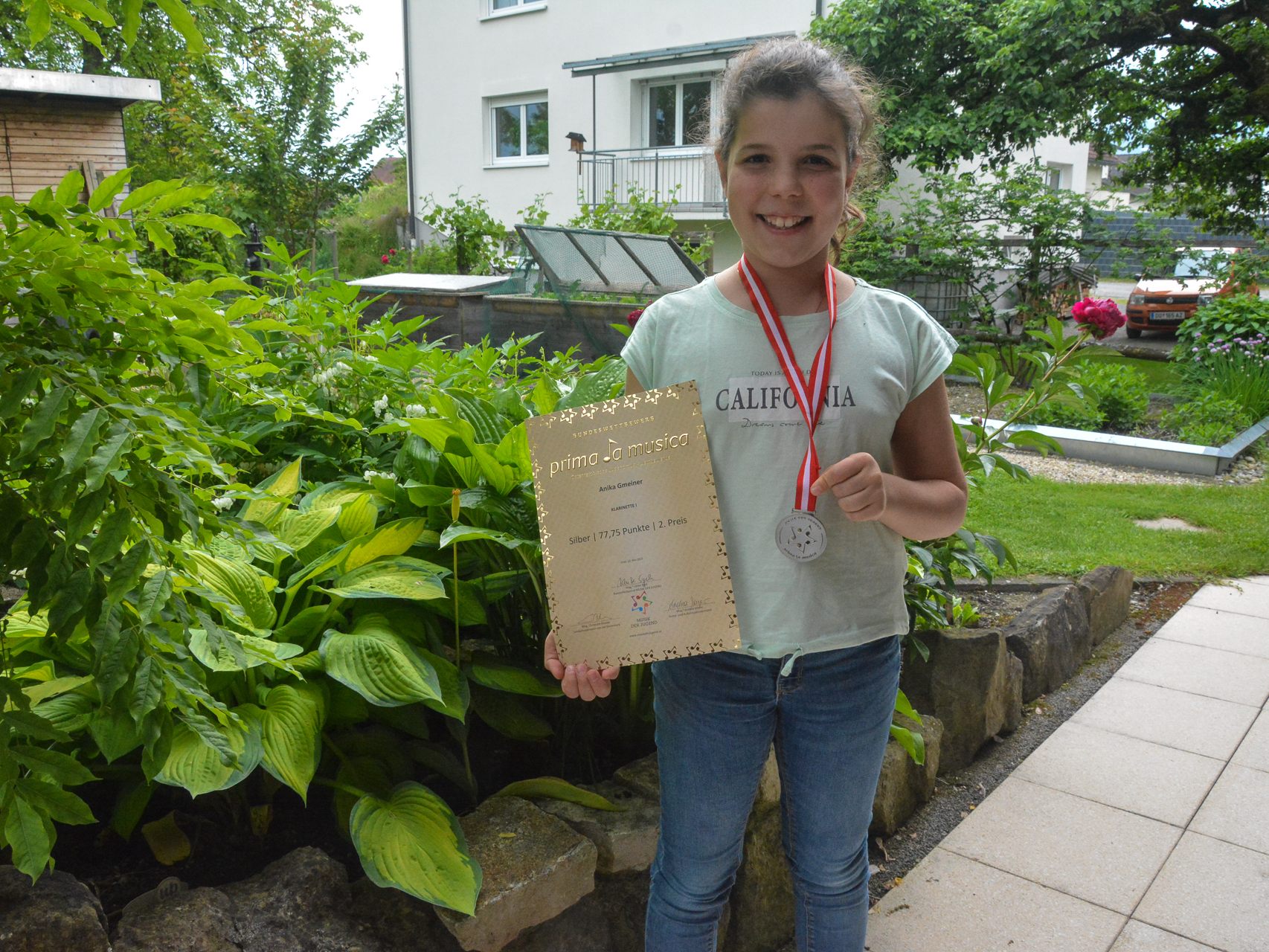 Die 11-jährige Anika Gmeiner hat beim Bundeswettbewerb von prima la musica den zweiten Preis mit ihrer Klarinette erspielt.