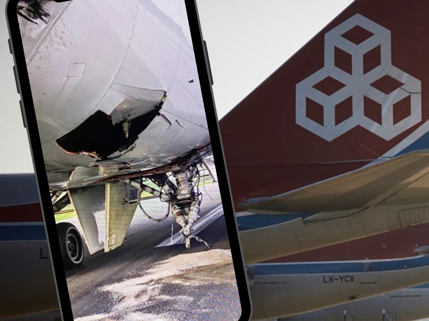 Der Schaden an dem Flugzeug ist beträchtlich.