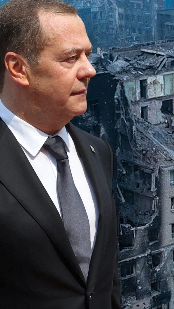 Der Vize-Chef des russischen Sicherheitsrates und Ex-Präsident skizzierte auf seinem Telegram-Kanal seine Versionen für den Ausgang des Krieges in der Ukraine.