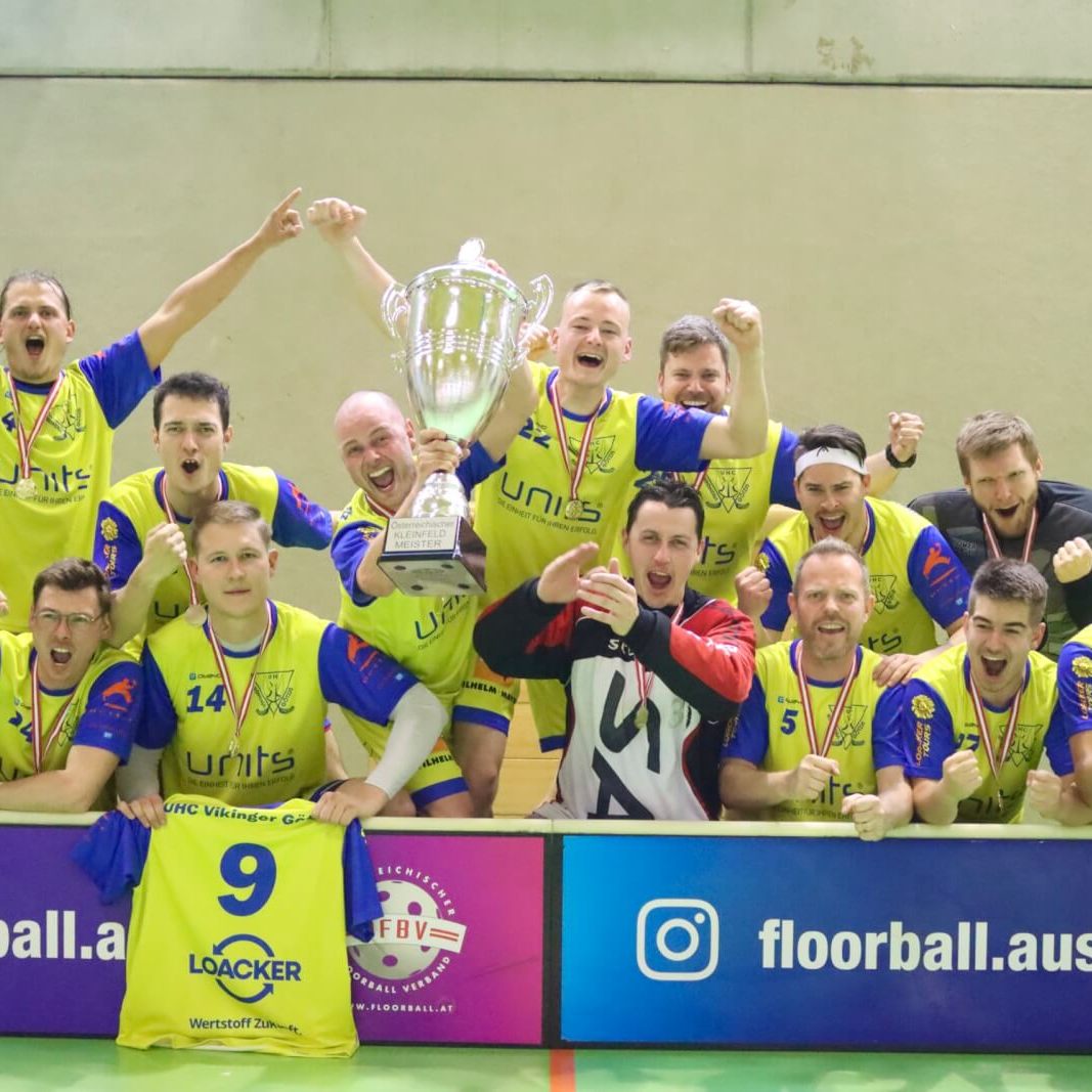 UHC Vikinger Götzis wieder Staatsmeister im Floorball-Kleinfeld.