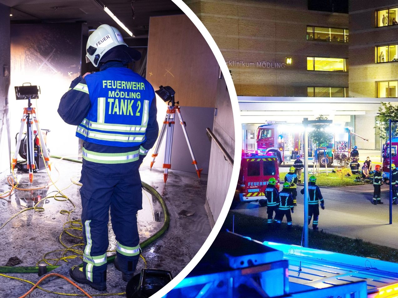 Drei Tote nach Brand im LK Mödling.