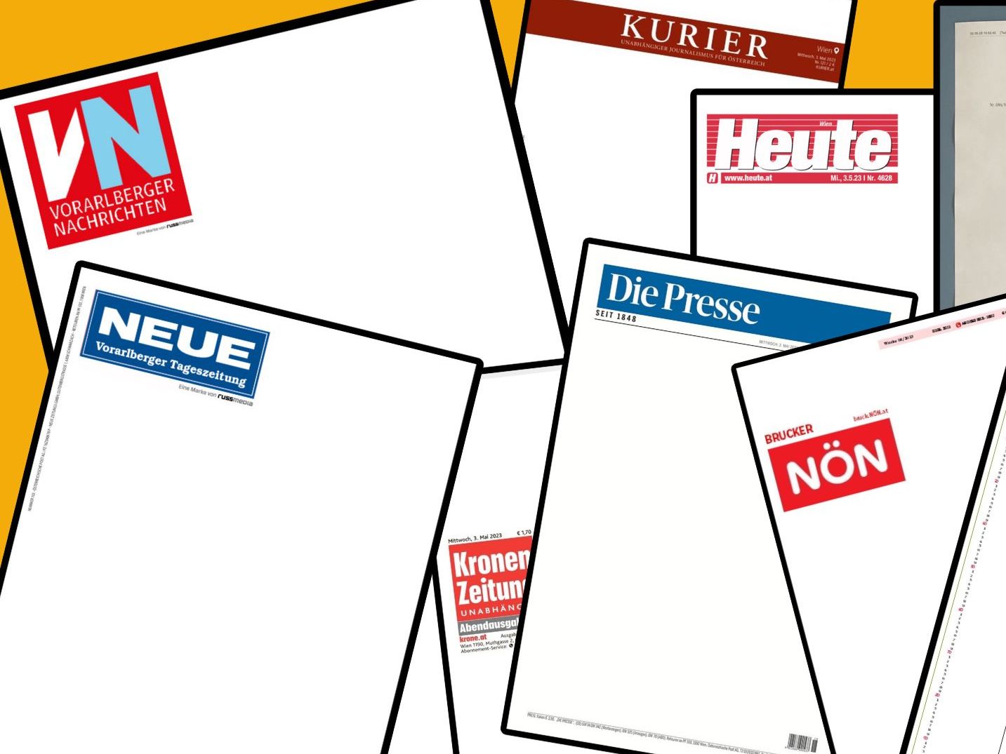 Zeitungsverlage protestieren damit gegen geplante ORF-Gesetzesnovellen