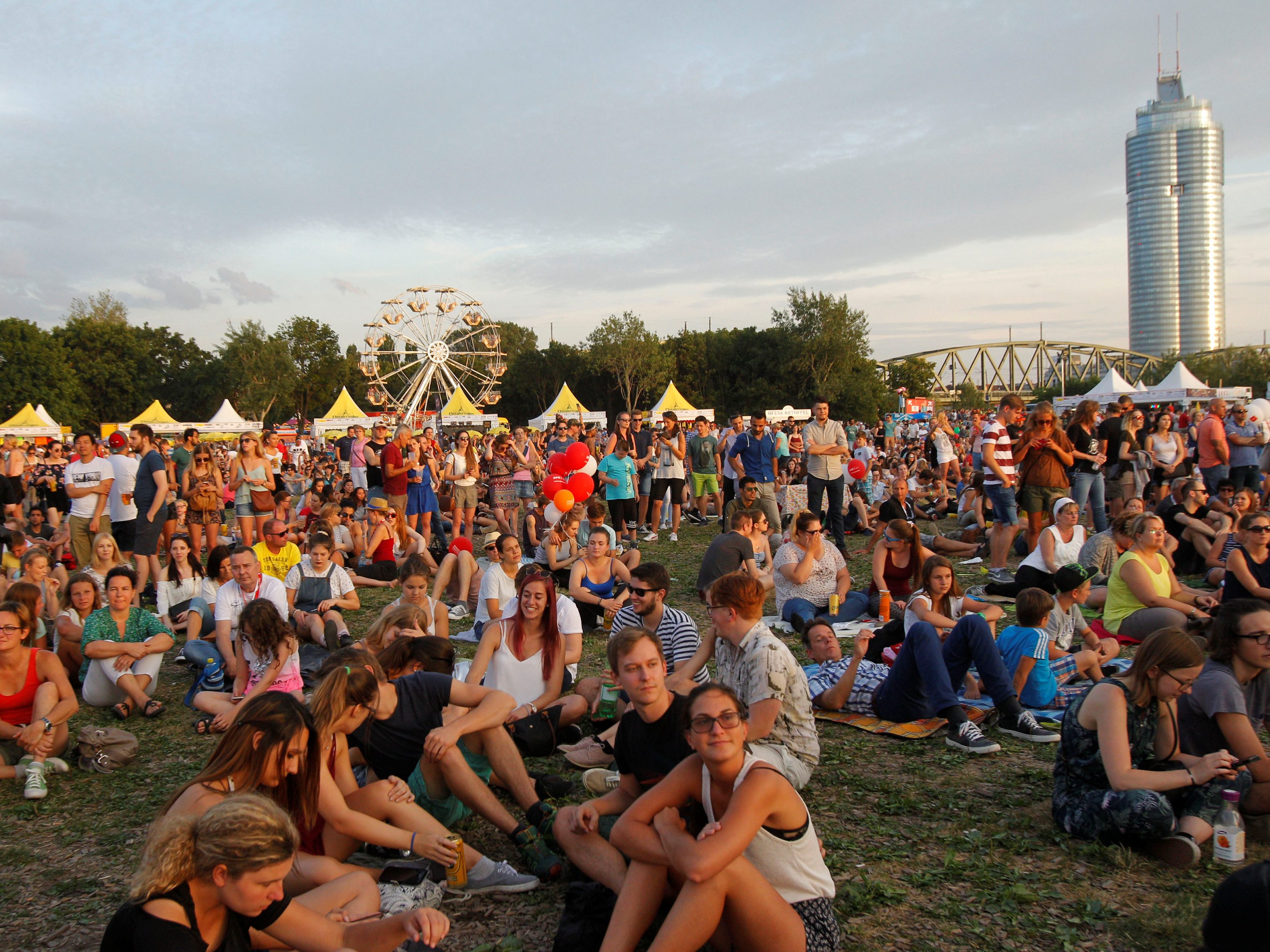 So wird das Wetter beim Wiener Donauinselfest. So wird das Wetter beim Wiener Donauinselfest.