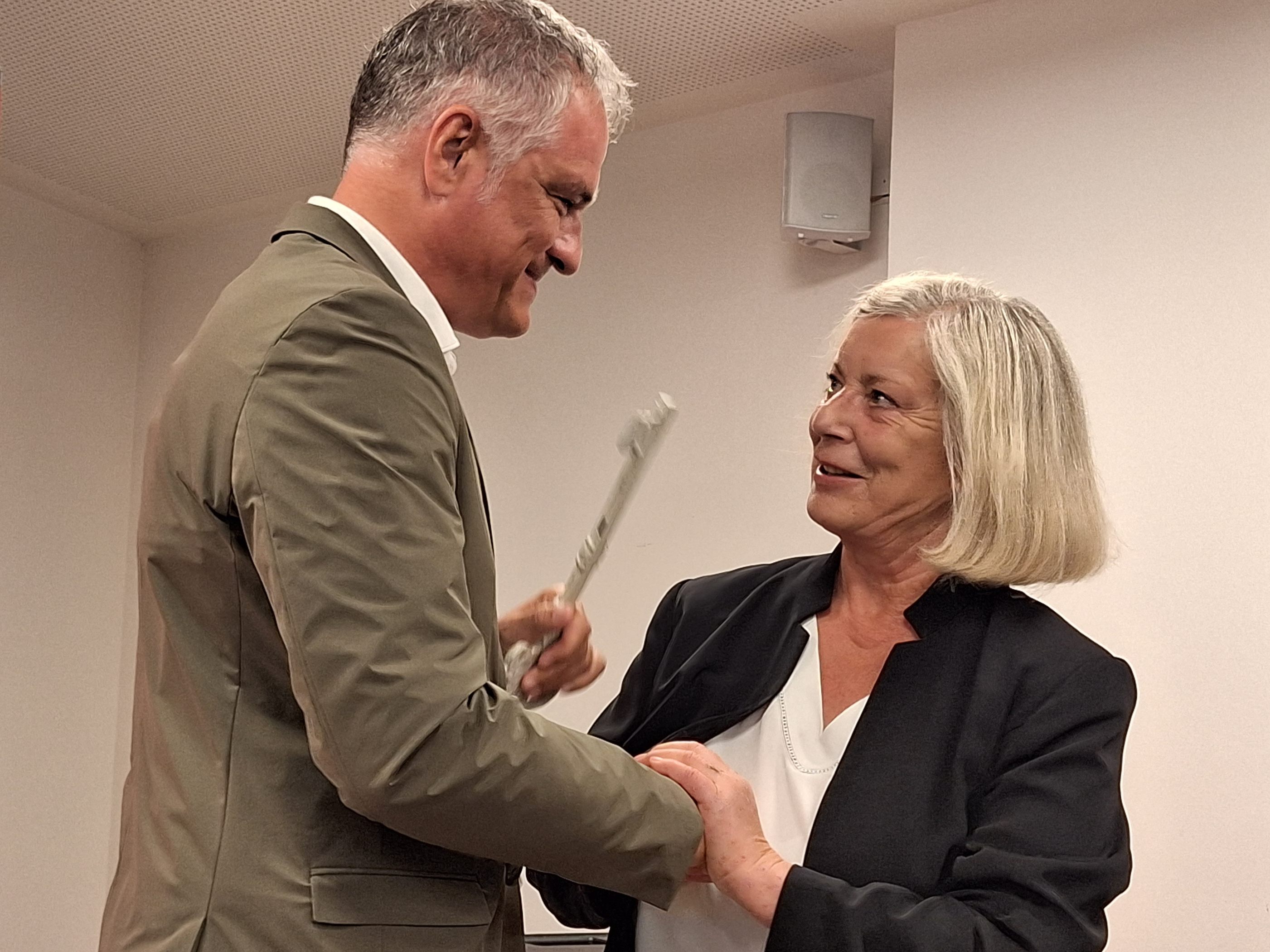 SPÖ-Landesparteichef Mario Leiter mit Vorgängerin Gabriele Sprickler-Falschlunger.