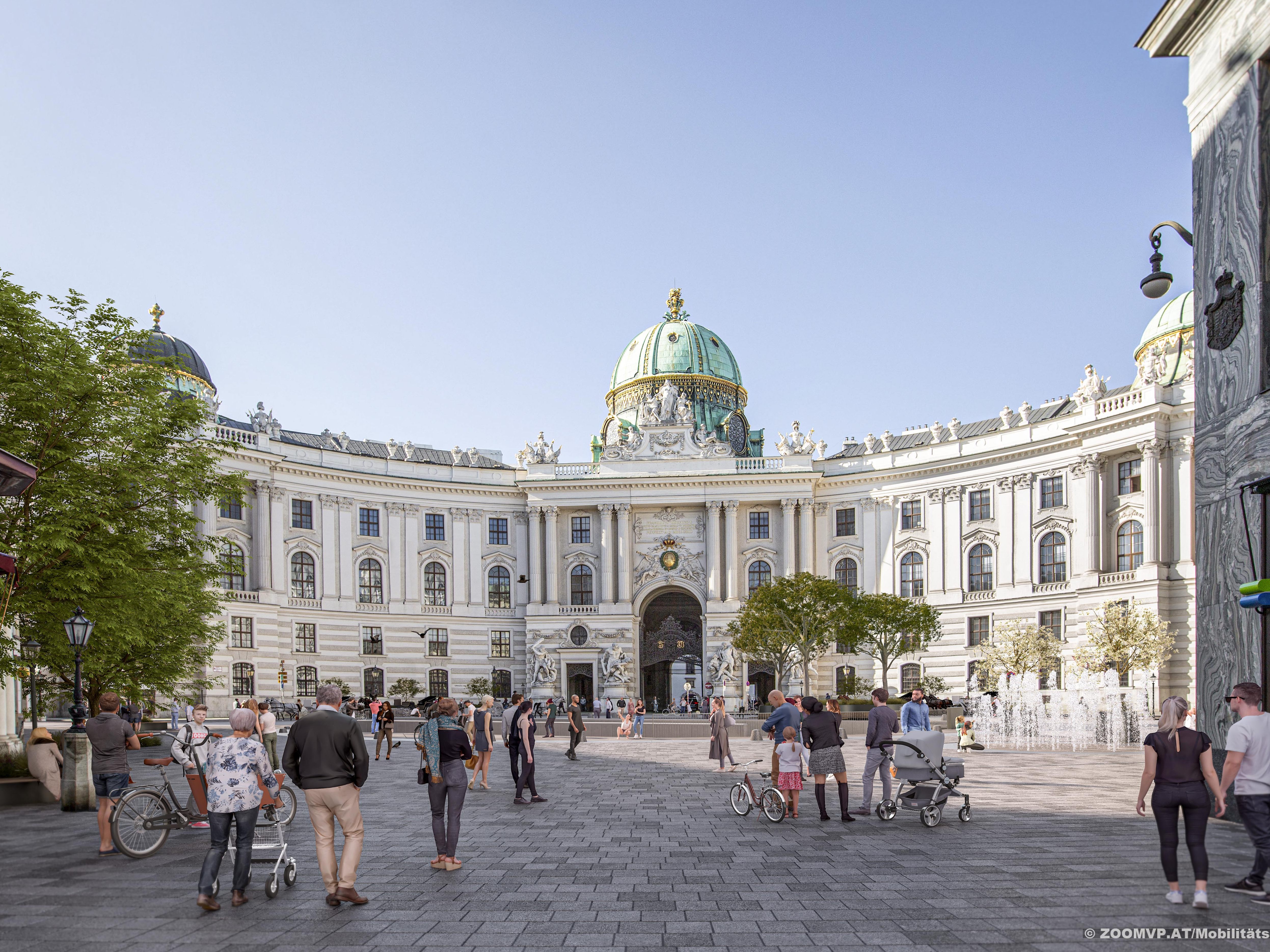Der Michaelerplatz in Wien wird neu gestaltet.