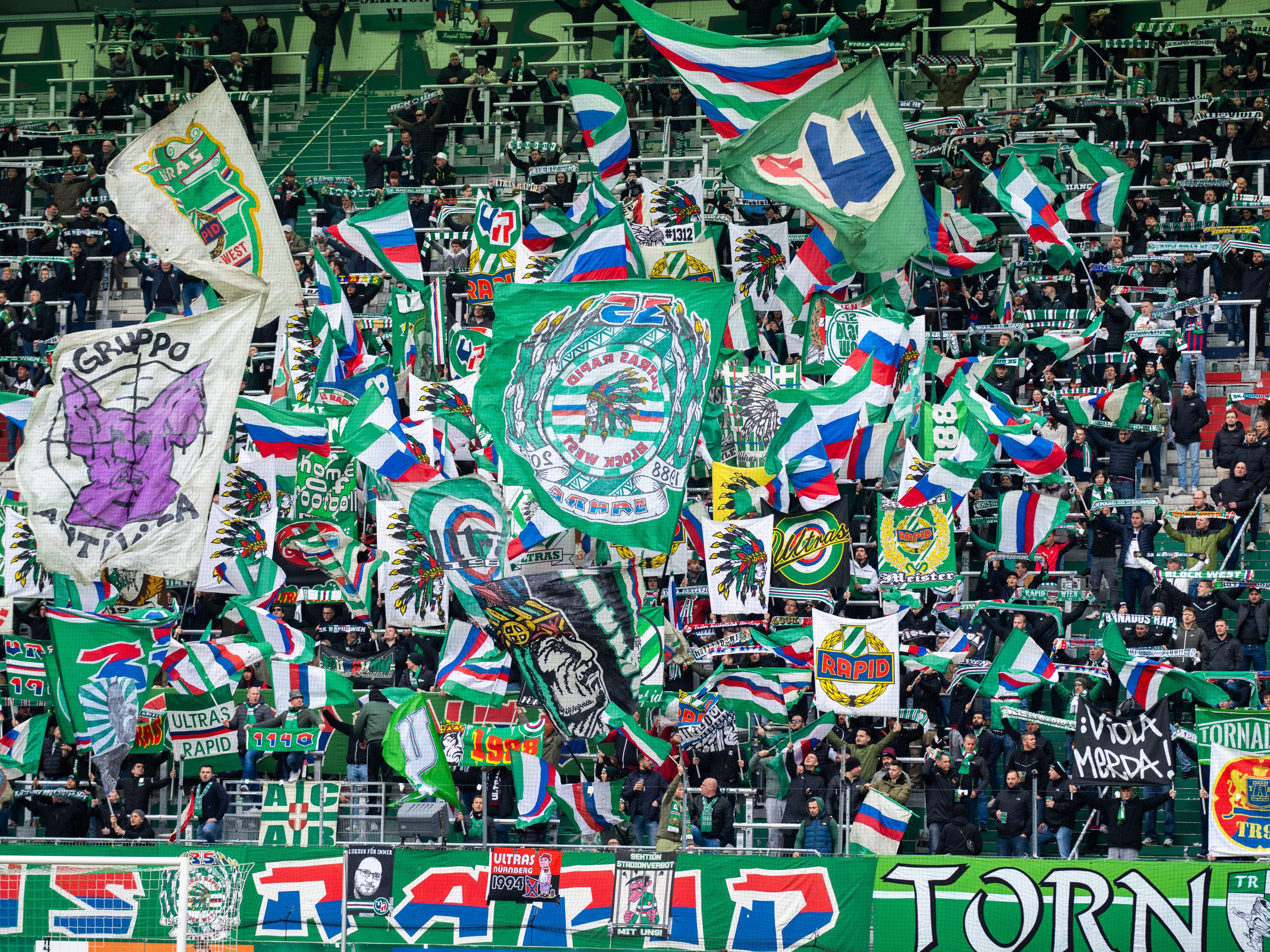 Rapid Wien hat in der Fußball-Bundesliga den höchsten Zuschauerschnitt. Rapid Wien hat in der Fußball-Bundesliga den höchsten Zuschauerschnitt.