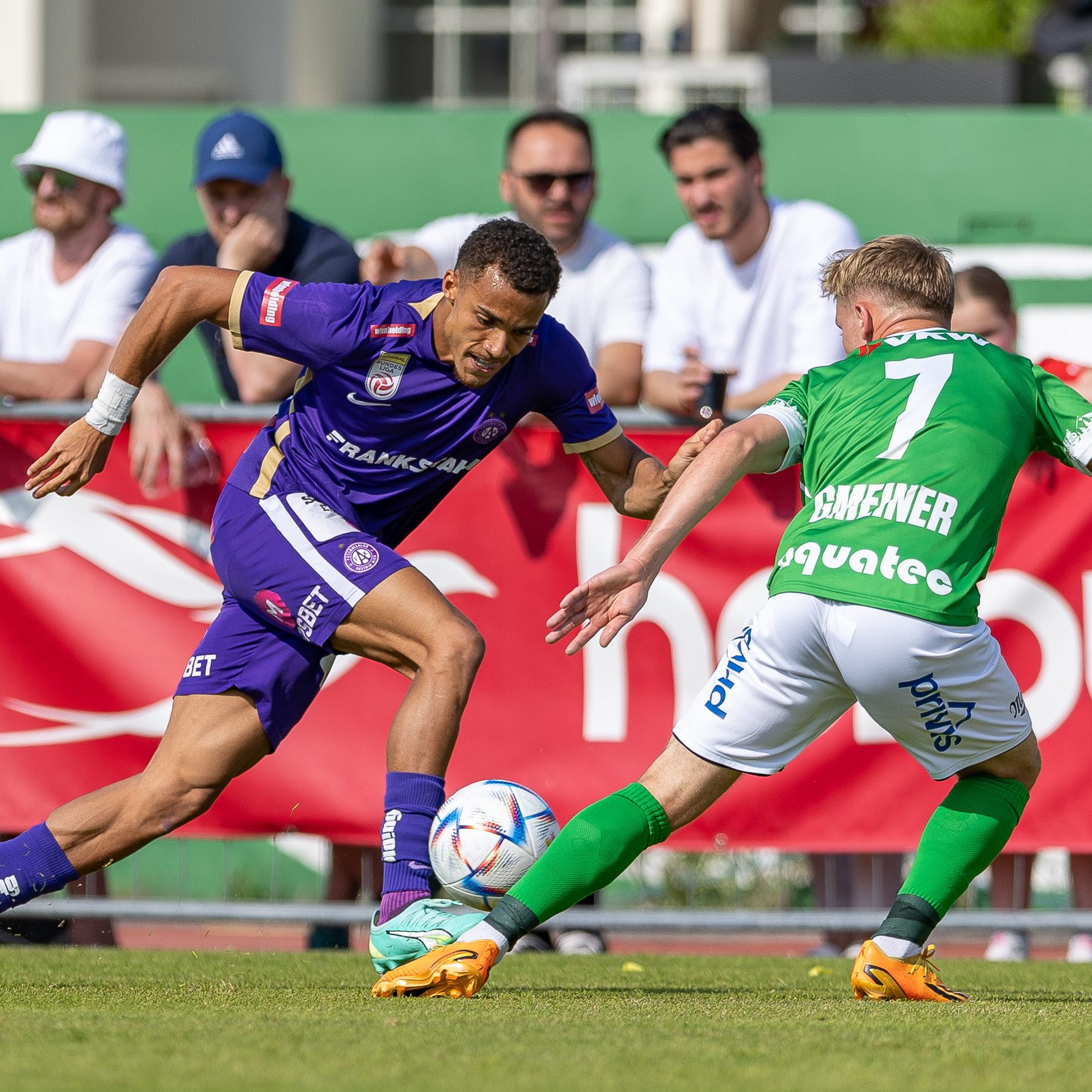Das Hinspiel zwischen Lustenau und der Wiener Austria endete 1:1.