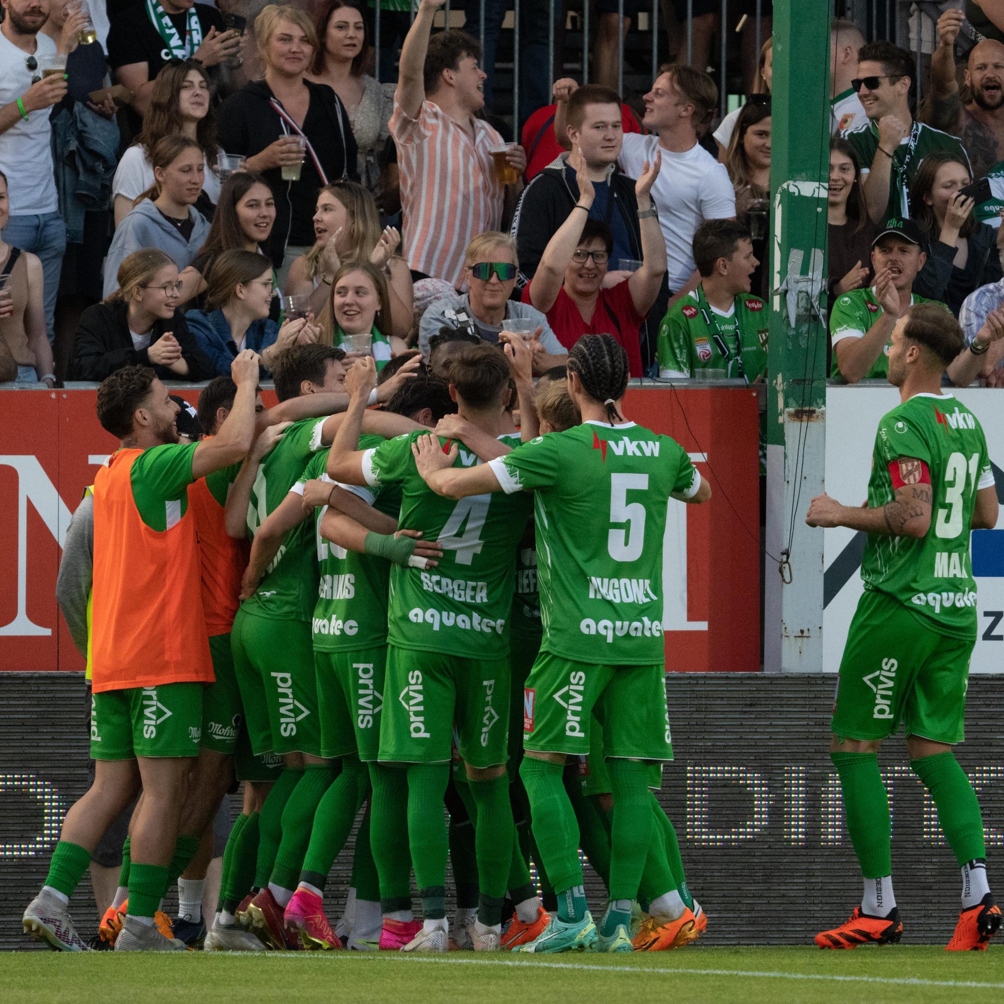 Austria Lustenau siegte gegen Hartberg.