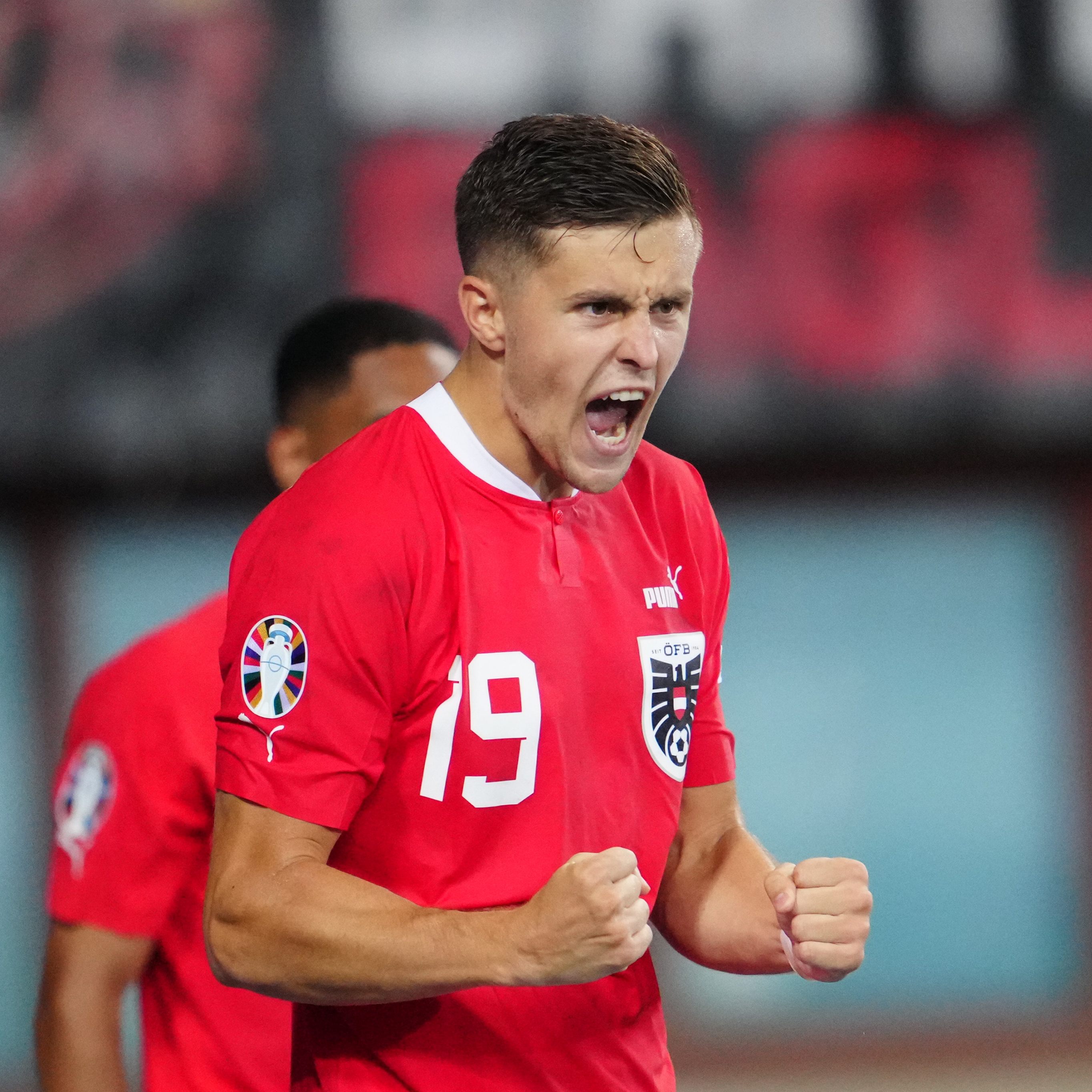 Baumgartner schoss Österreich mit seinen zwei Treffern zum Sieg.