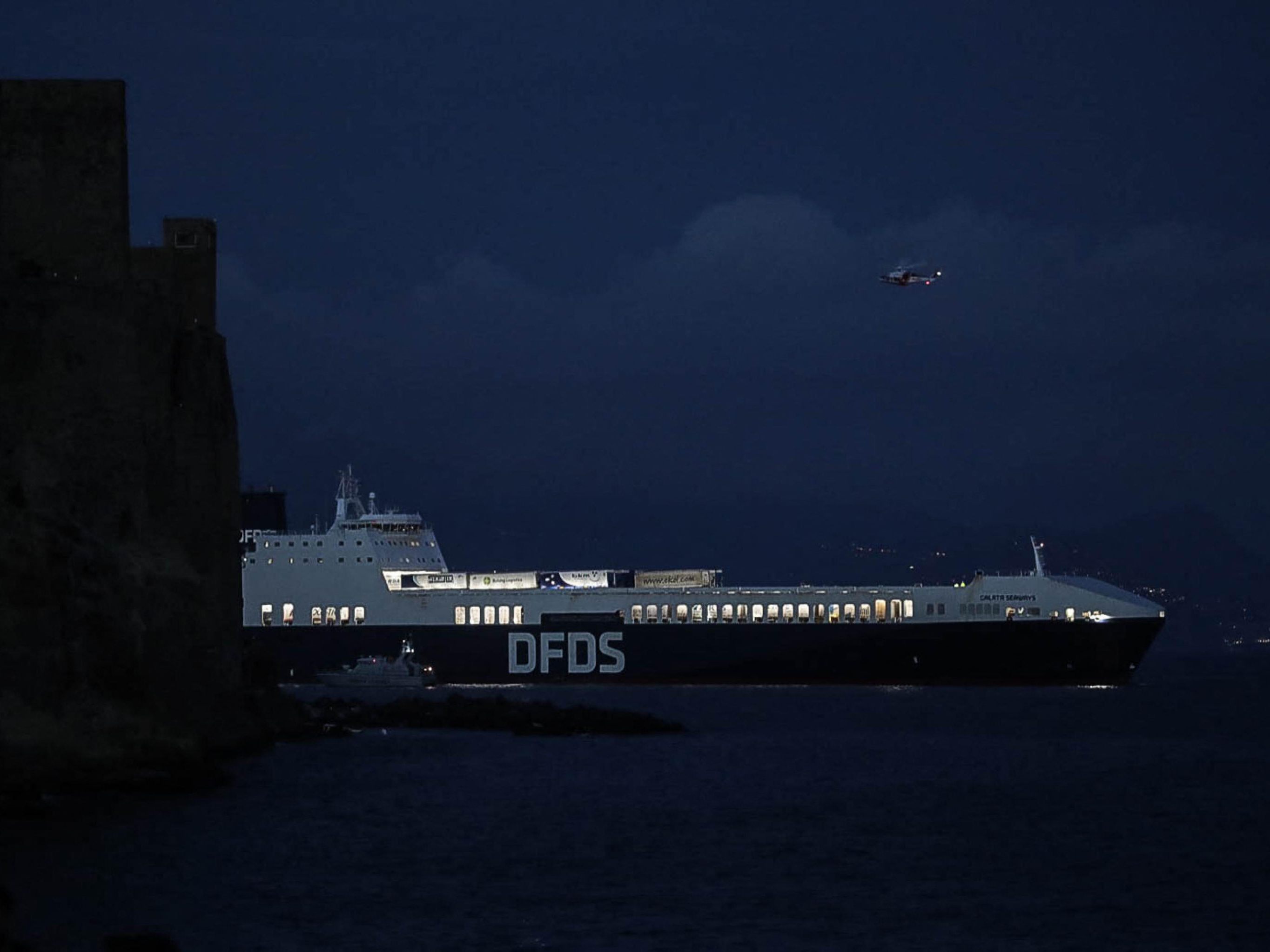 Das Schiff Galata Seaways am Freitag. Das Schiff Galata Seaways am Freitag.