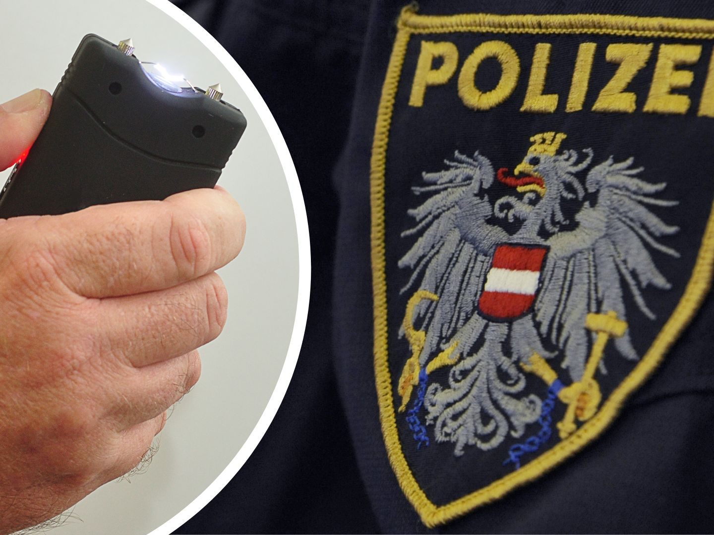 Der flüchtende Mann wurde durch den Einsatz eines Tasers gestoppt. Der flüchtende Mann wurde durch den Einsatz eines Tasers gestoppt.