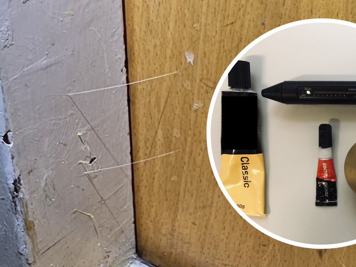 Die Tatverdächtigen markierten mit feinsten Klebefäden Wohnungstüren in Wien. Die Tatverdächtigen markierten mit feinsten Klebefäden Wohnungstüren in Wien.