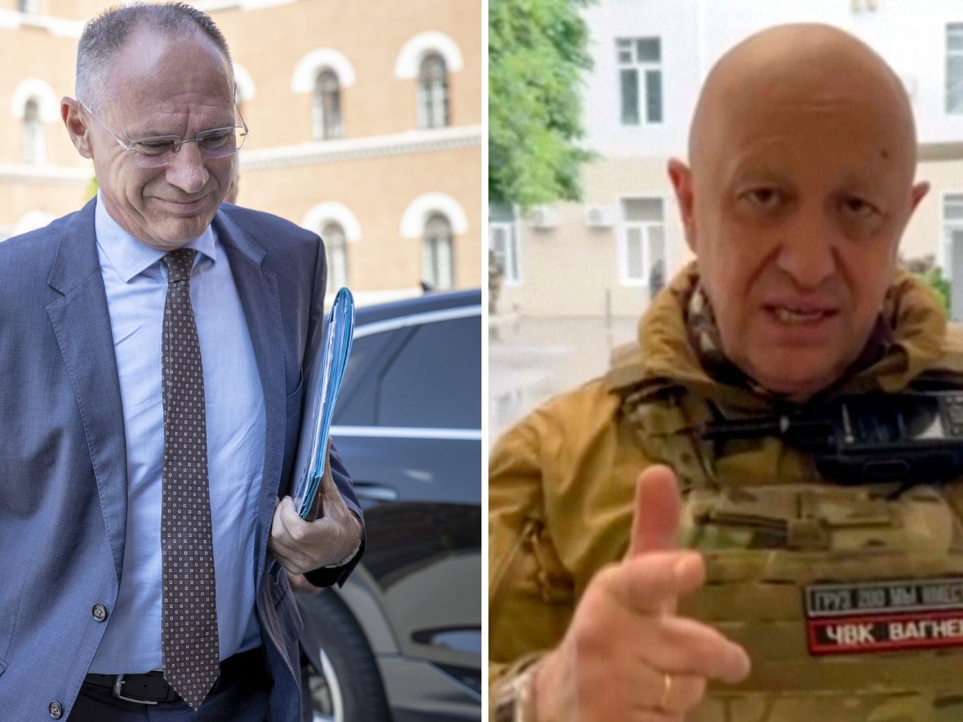 Innenminister Gerhard Karner (ÖVP) hat ein mögliches Asyl für Wagner-Chef Jewgeni Prigoschin nicht ausgeschlossen. Innenminister Gerhard Karner (ÖVP) hat ein mögliches Asyl für Wagner-Chef Jewgeni Prigoschin nicht ausgeschlossen.