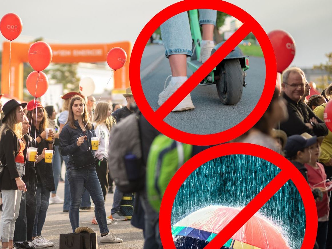 Diese Gegenstände sind am Donauinselfest 2023 in Wien verboten. Diese Gegenstände sind am Donauinselfest 2023 in Wien verboten.