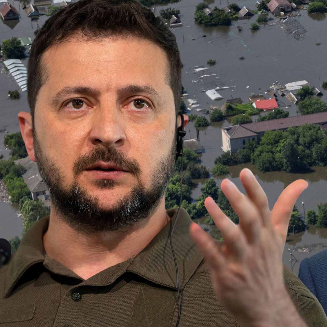 Das Gebiet Cherson ist unter Wasser.