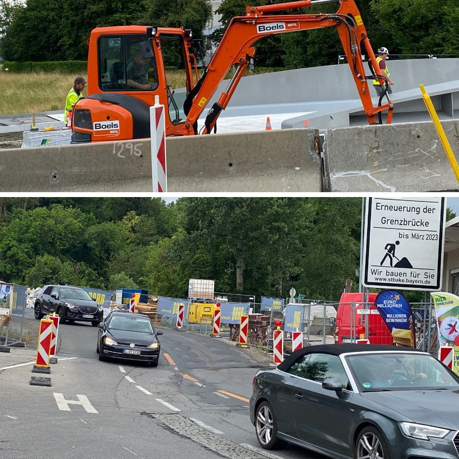 Bald schon könnten erste Autos über die neue Grenzbrücke fahren.