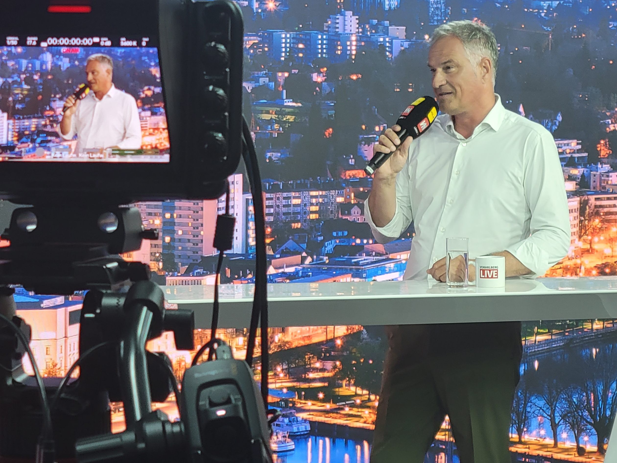 Mario Leiter im Studio von "Vorarlberg LIVE".