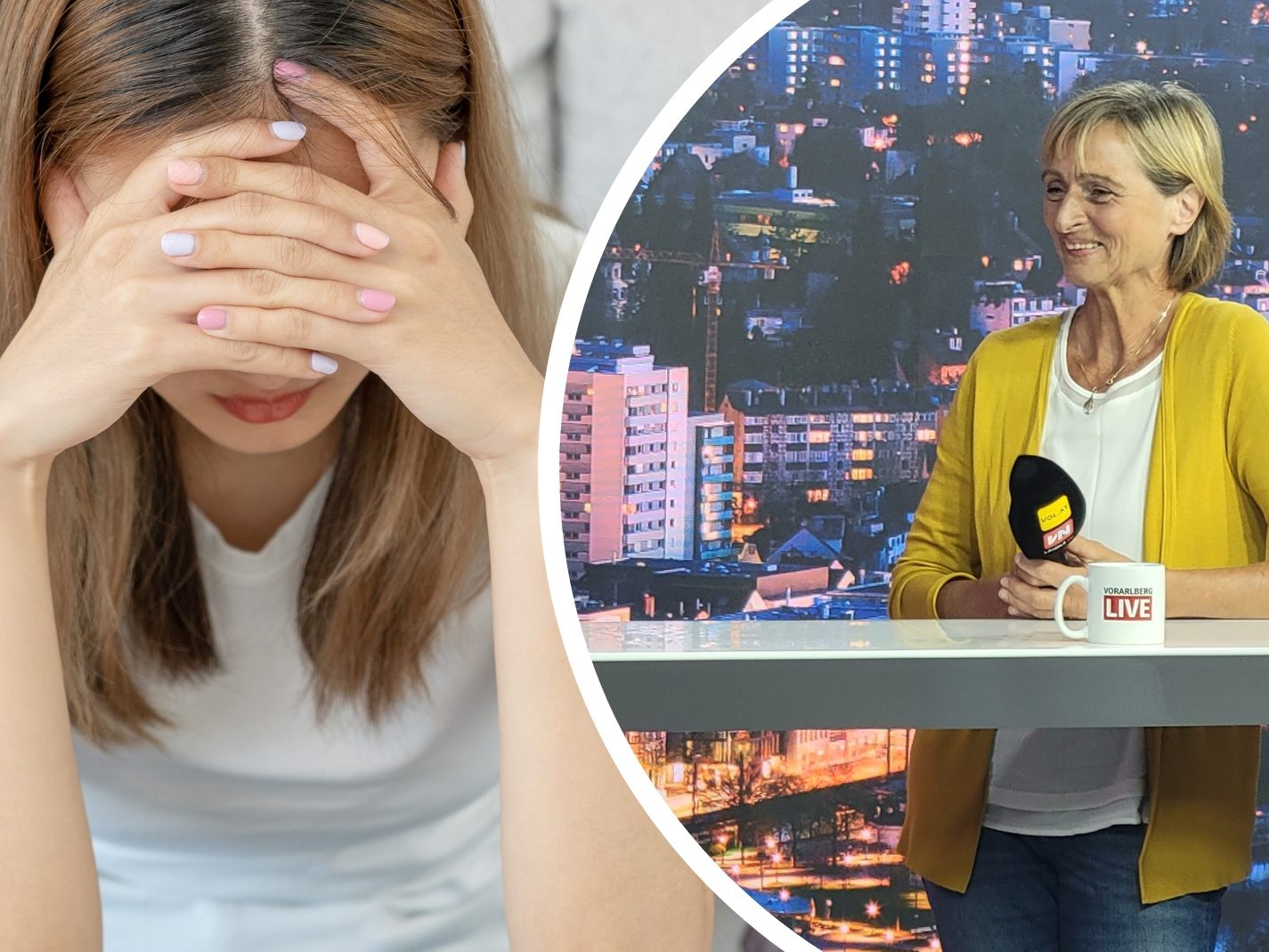Ulrike Längle im Studio von "Vorarlberg LIVE". Am Dienstag tauschen sich Experten und betroffene Angehörige in einem Online-Trialog intensiv aus. Ulrike Längle im Studio von "Vorarlberg LIVE". Am Dienstag tauschen sich Experten und betroffene Angehörige in einem Online-Trialog intensiv aus.