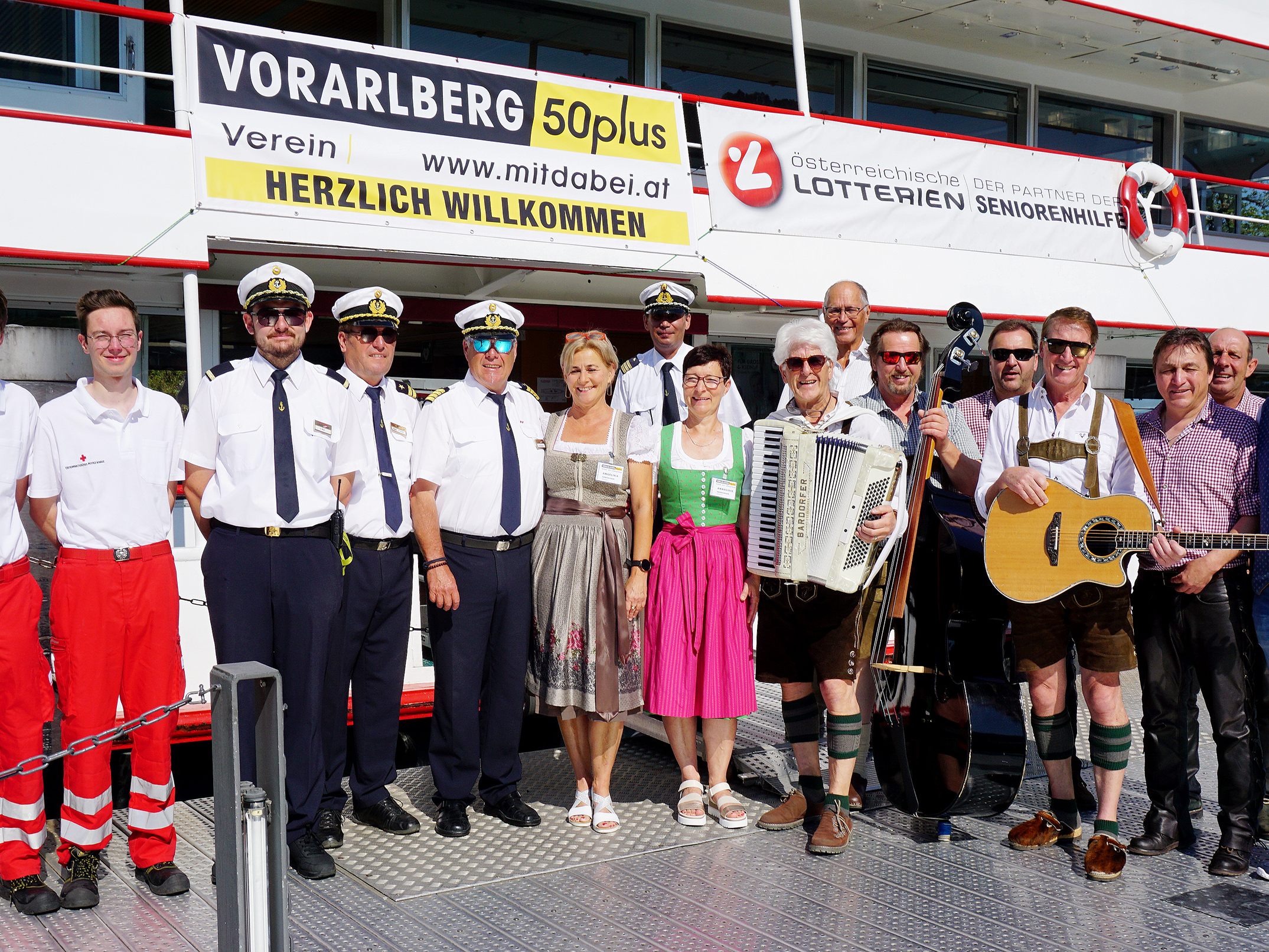 Die Mitwirkenden an der diesjährigen 26. Schifffahrt freuten sich über den schönen Tag und die gute Stimmung unter den Vereinsmitgliedern auf der MS Vorarlberg und in Meersburg