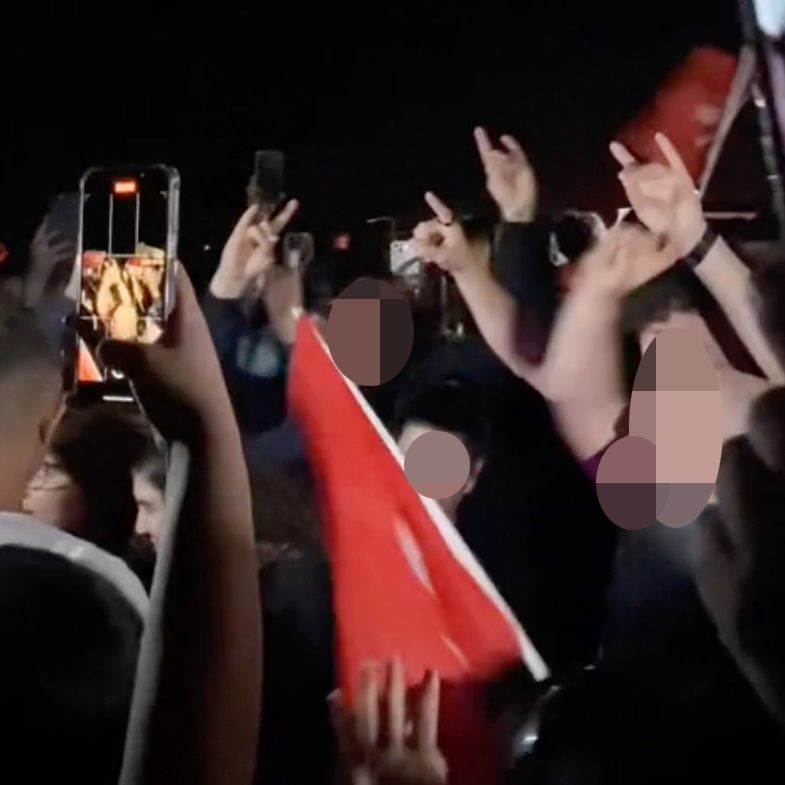 Erdogan-Anhänger zeigten am Sonntag in Dornbirn den verbotenen Wolfsgruß.