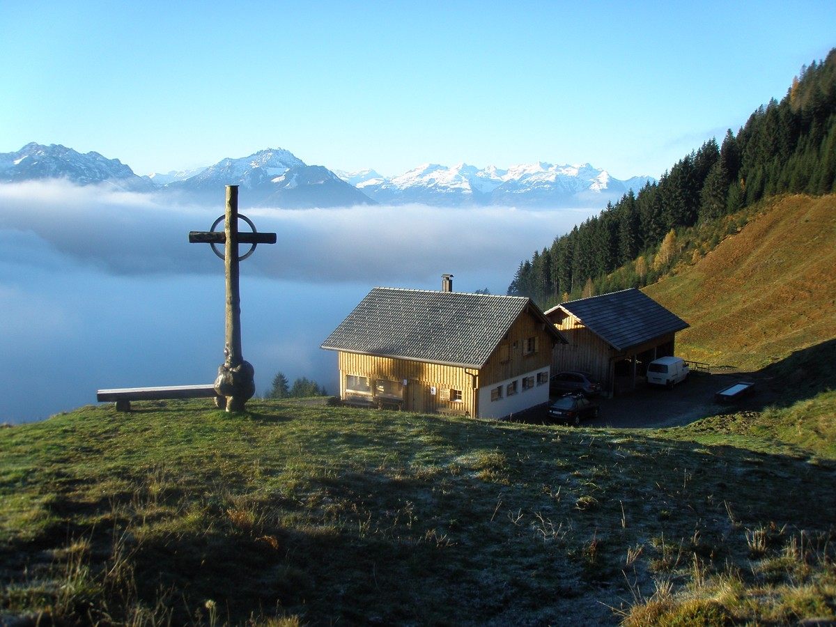 Herrliches Wetter auf der Alpe Almein hatten die Rankweiler SeniorInnen