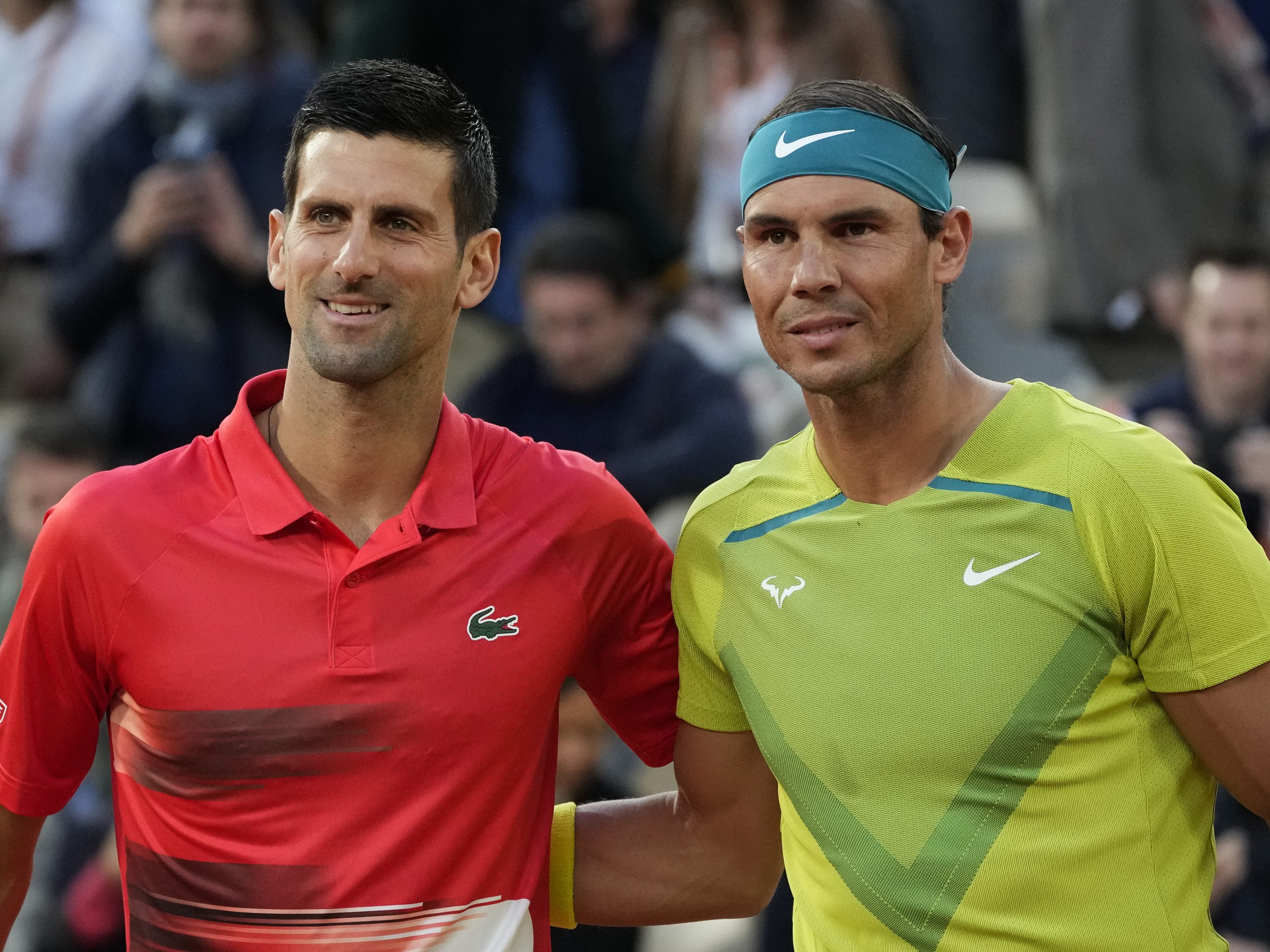 Novak Djokovic und Rafael Nadal.