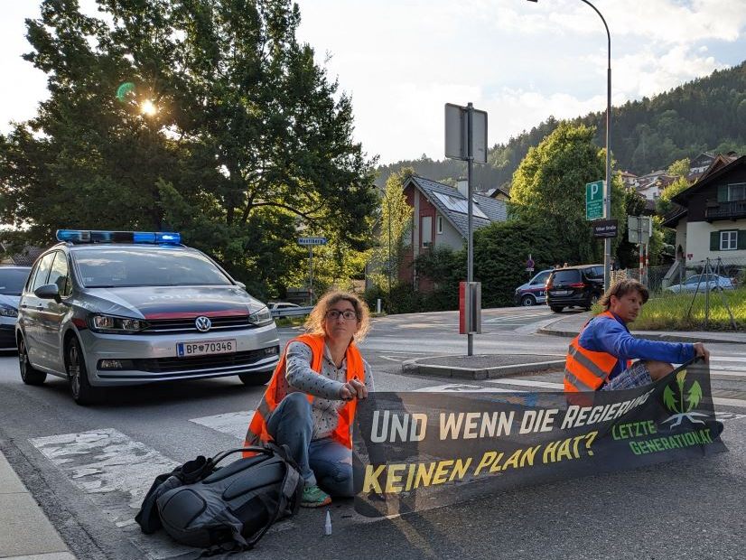 Auch heute sind die Klimaaktivisten wieder in Innsbruck tätig. Auch heute sind die Klimaaktivisten wieder in Innsbruck tätig.