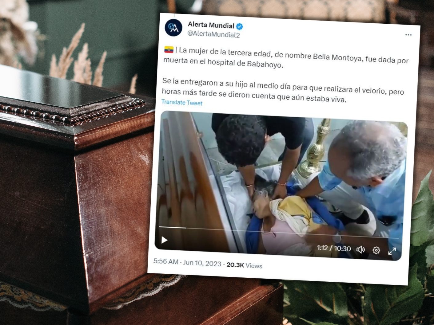 Die Frau wachte in ihrem eigenen Sarg auf. Die Frau wachte in ihrem eigenen Sarg auf.
