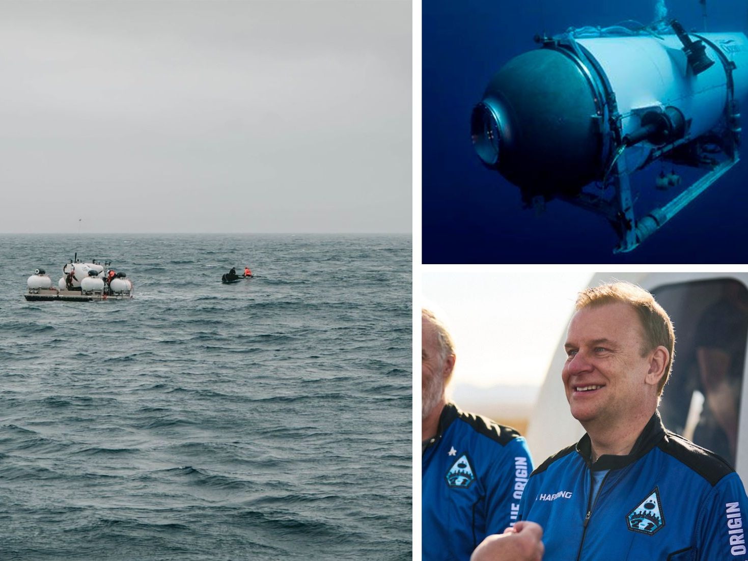 Britischer Geschäftsmann Hamish Harding an Bord.