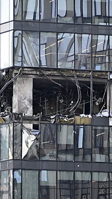 Fassade in Moskau wurde zerstört