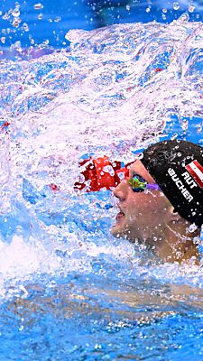 Simon Bucher mit der Lagenstaffel WM-Elfter