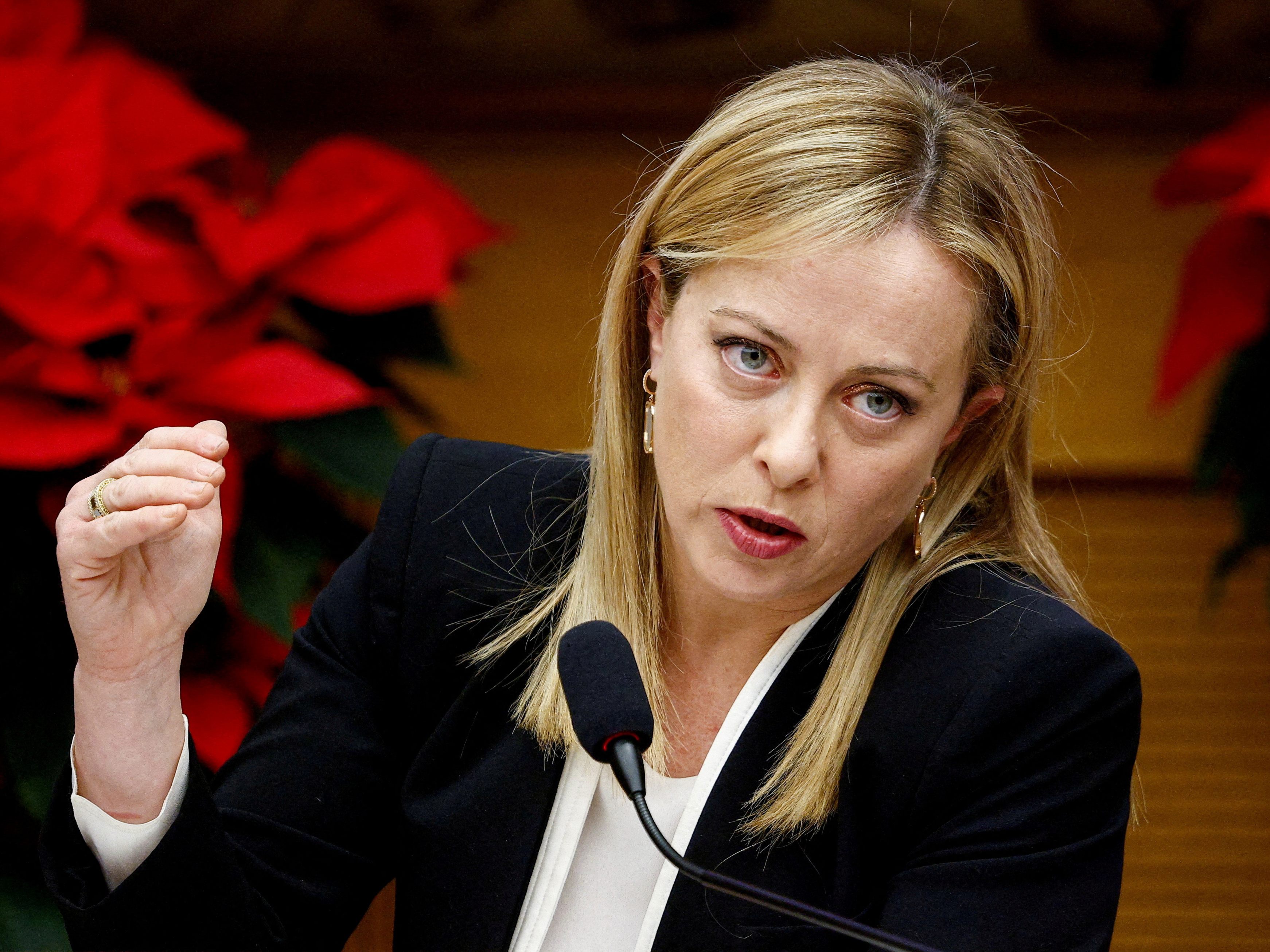 Giorgia Meloni von der ultrarechten Partei Fratelli d'Italia ist in Italien an der Macht.