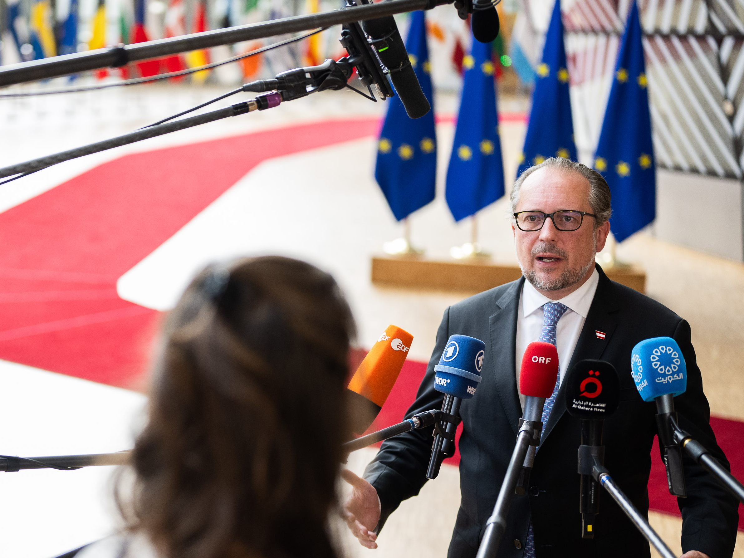 Schallenberg kritisiert Russland beim EU-Außenministerrat in Brüssel. Schallenberg kritisiert Russland beim EU-Außenministerrat in Brüssel.