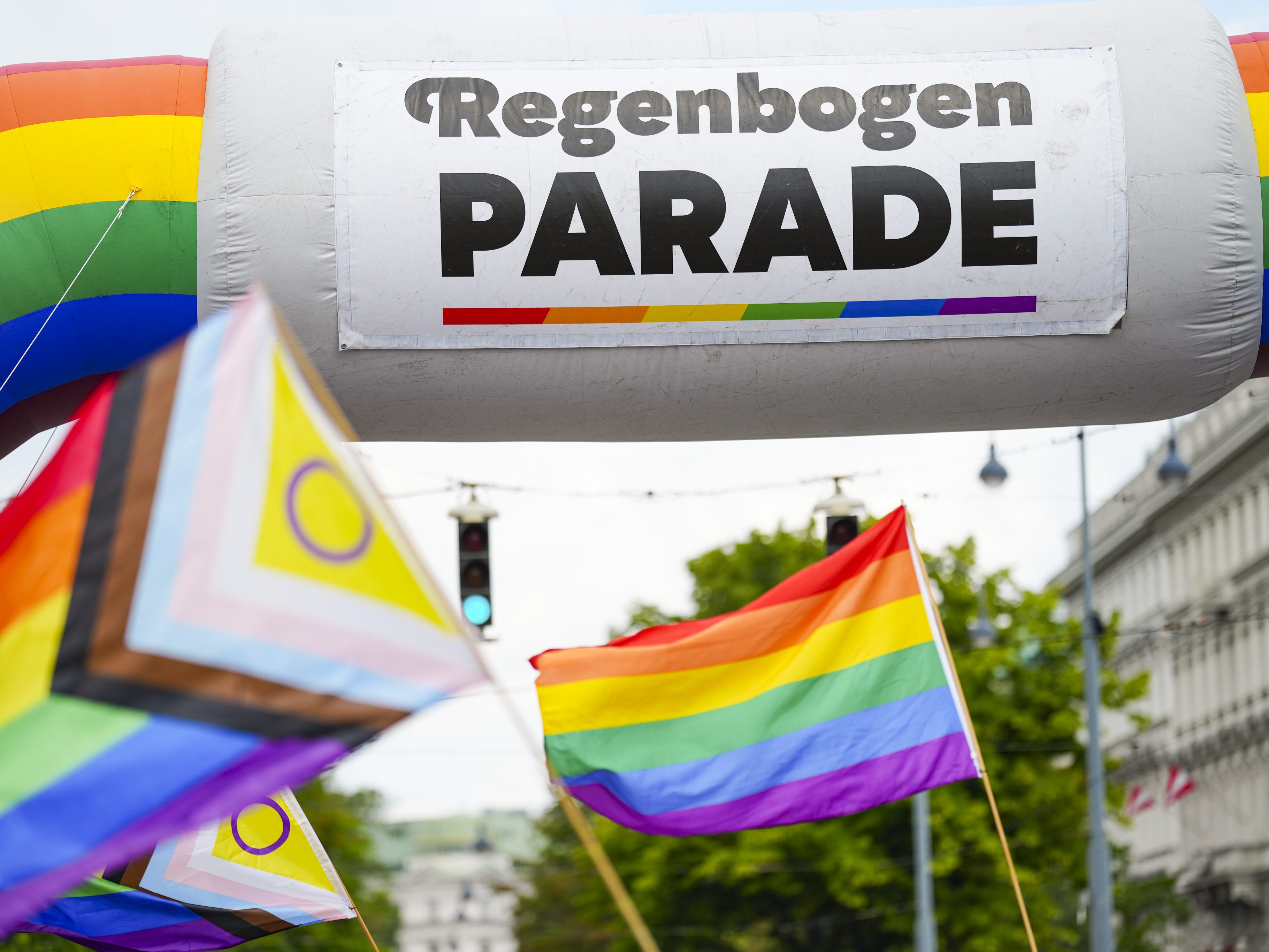 Die Wiener Regenbogenparade stieg im Juni. Die Wiener Regenbogenparade stieg im Juni.