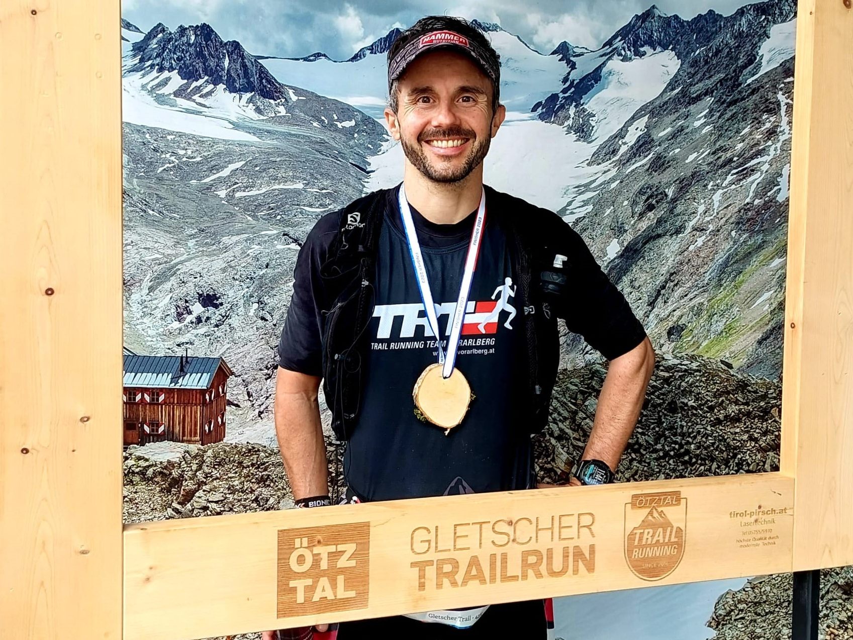 Andreas Gehrer vom TRT Vorarlberg beim Gletscher Trail im Ötztal