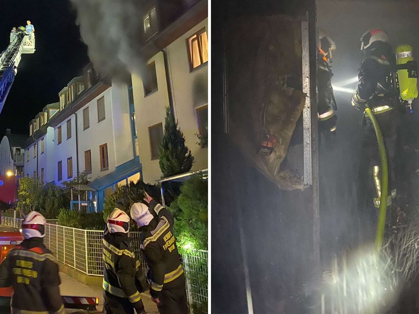 Feuerwehreinsatz in Wien-Floridsdorf.