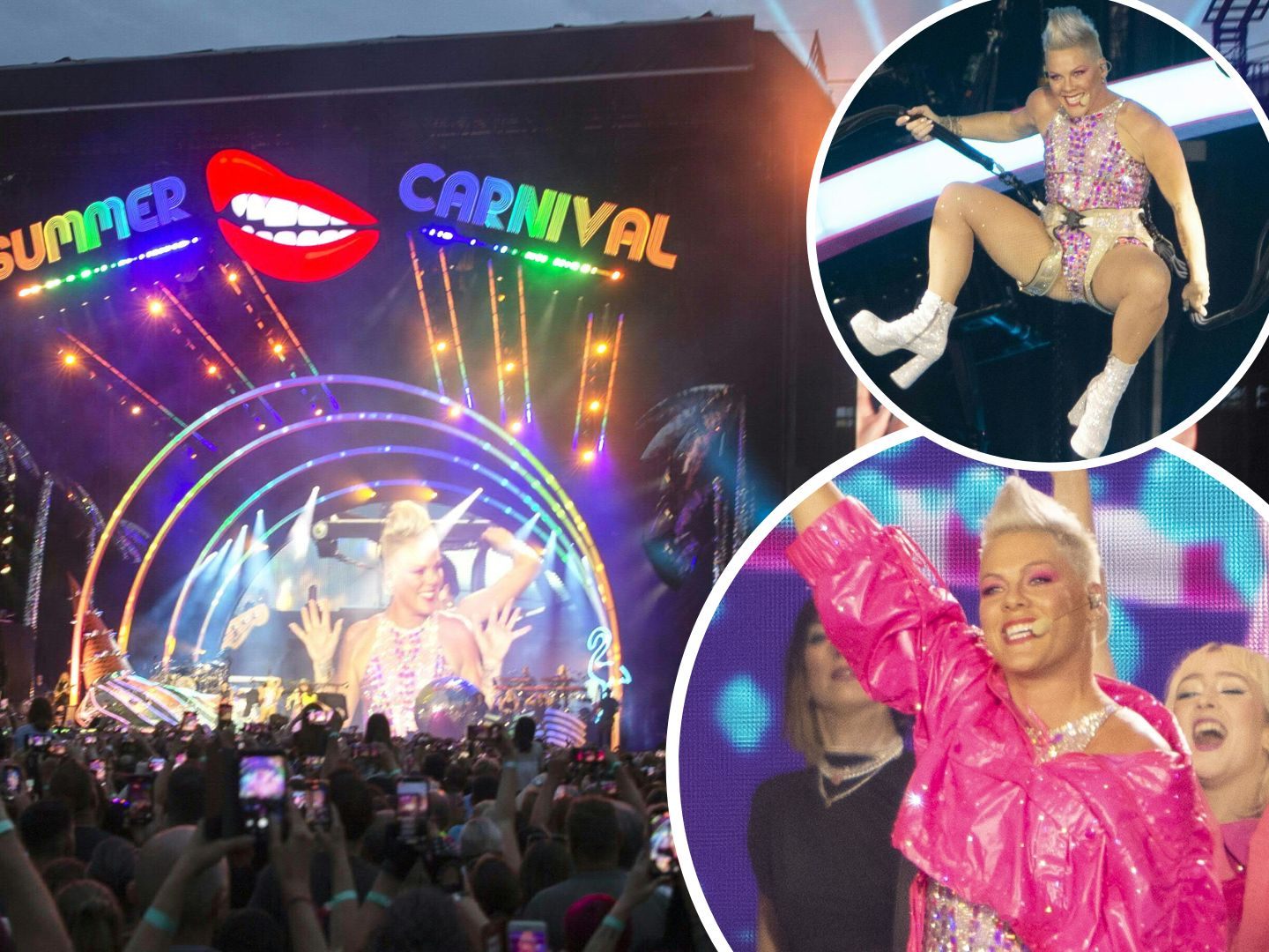 Pink lieferte in Wien ein bombastisches Konzert mit viel Akrobatik.