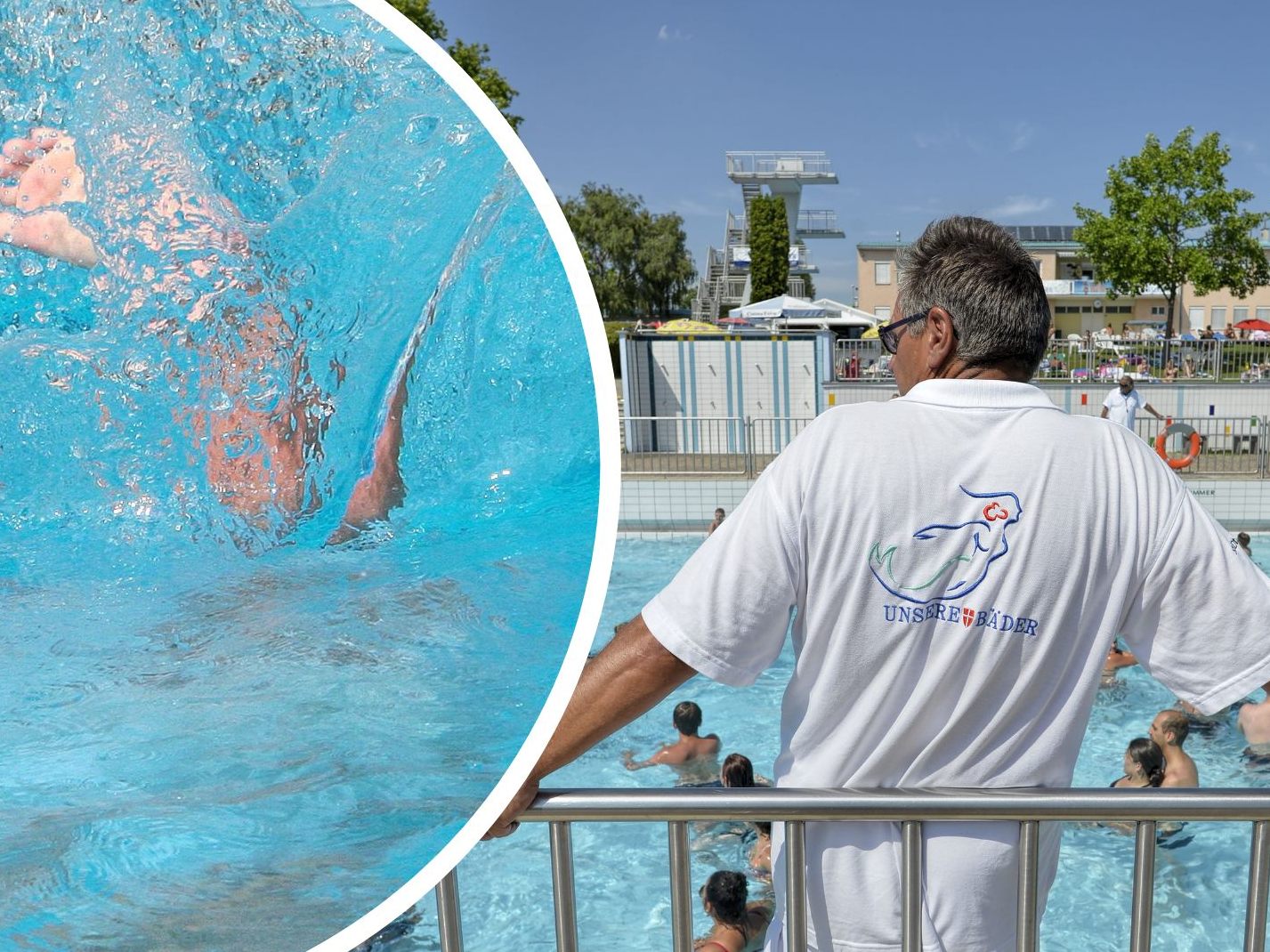 Ein 82-Jähriger trieb im Laaerbergbad in Wien-Favoriten leblos im Wasser. Ein 82-Jähriger trieb im Laaerbergbad in Wien-Favoriten leblos im Wasser.