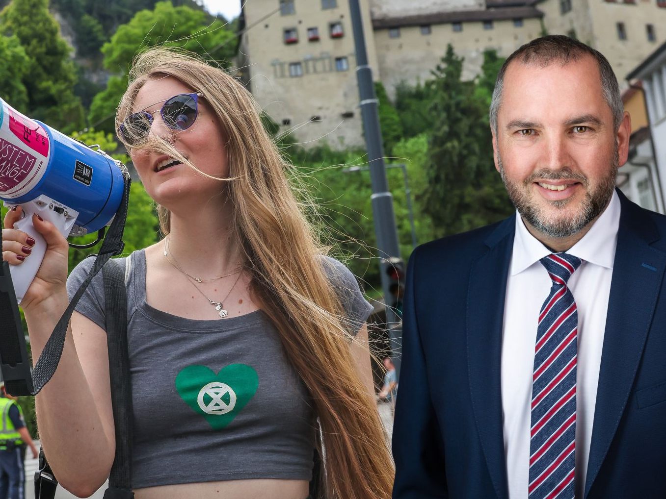 Vorerst letzte Runde im Schlagabtausch zwischen Marina Hagen-Canaval (XR) und Markus Pfefferkorn (Funkenzunft Vandans).