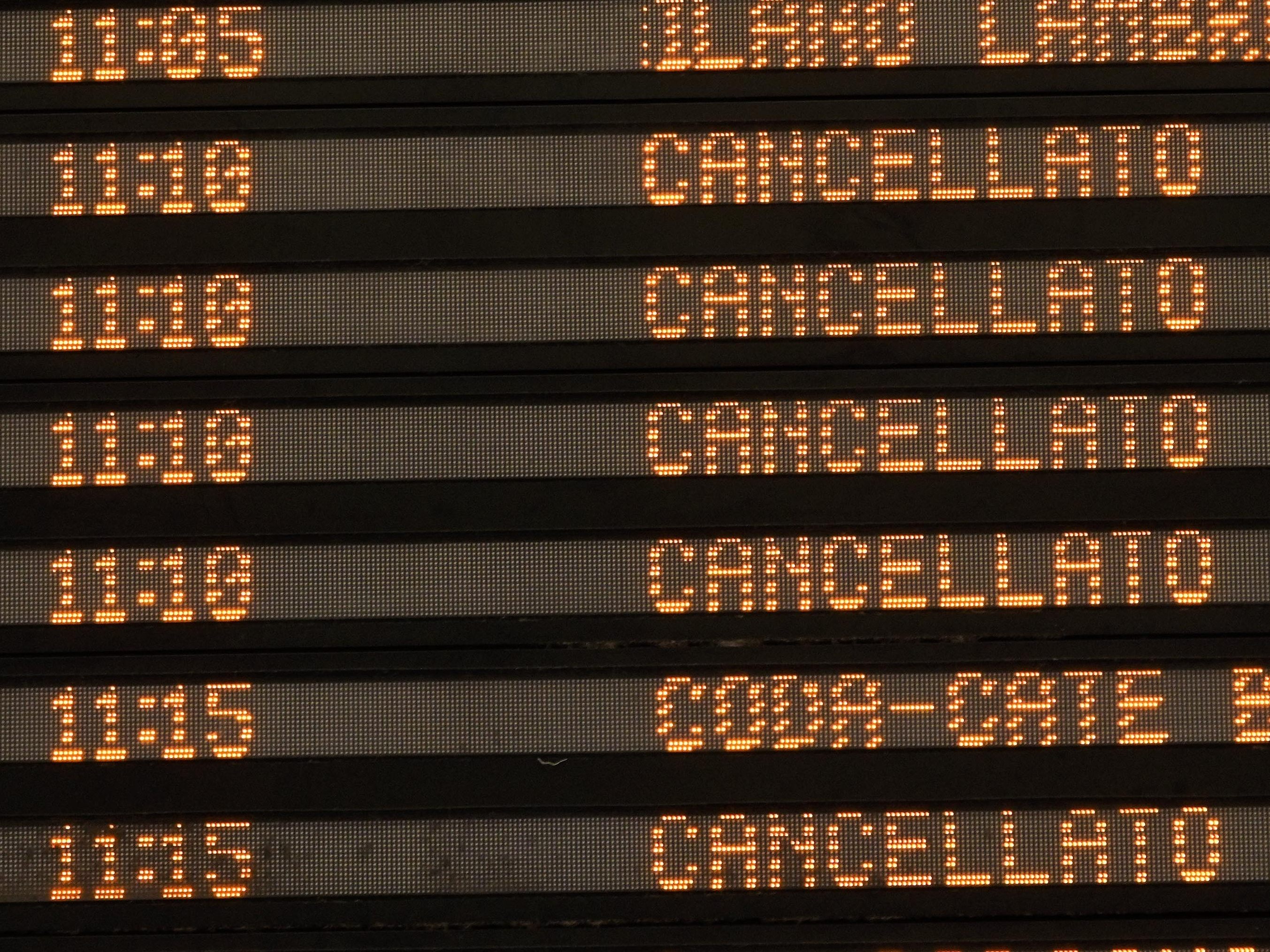 Streik im italienischen Bahnverkehr.