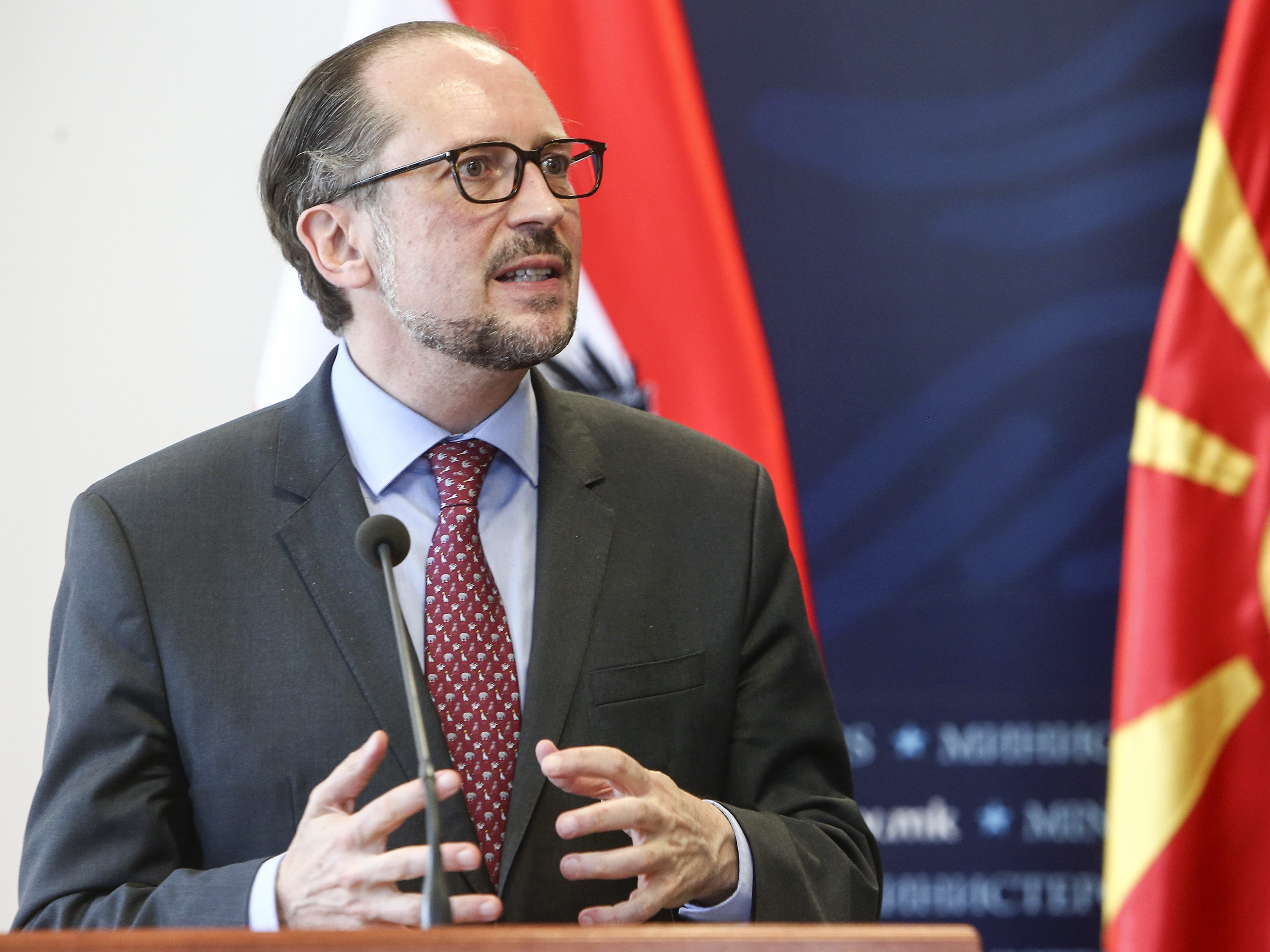 Außenminister Schallenberg reist erneut nach Skopje. Außenminister Schallenberg reist erneut nach Skopje.