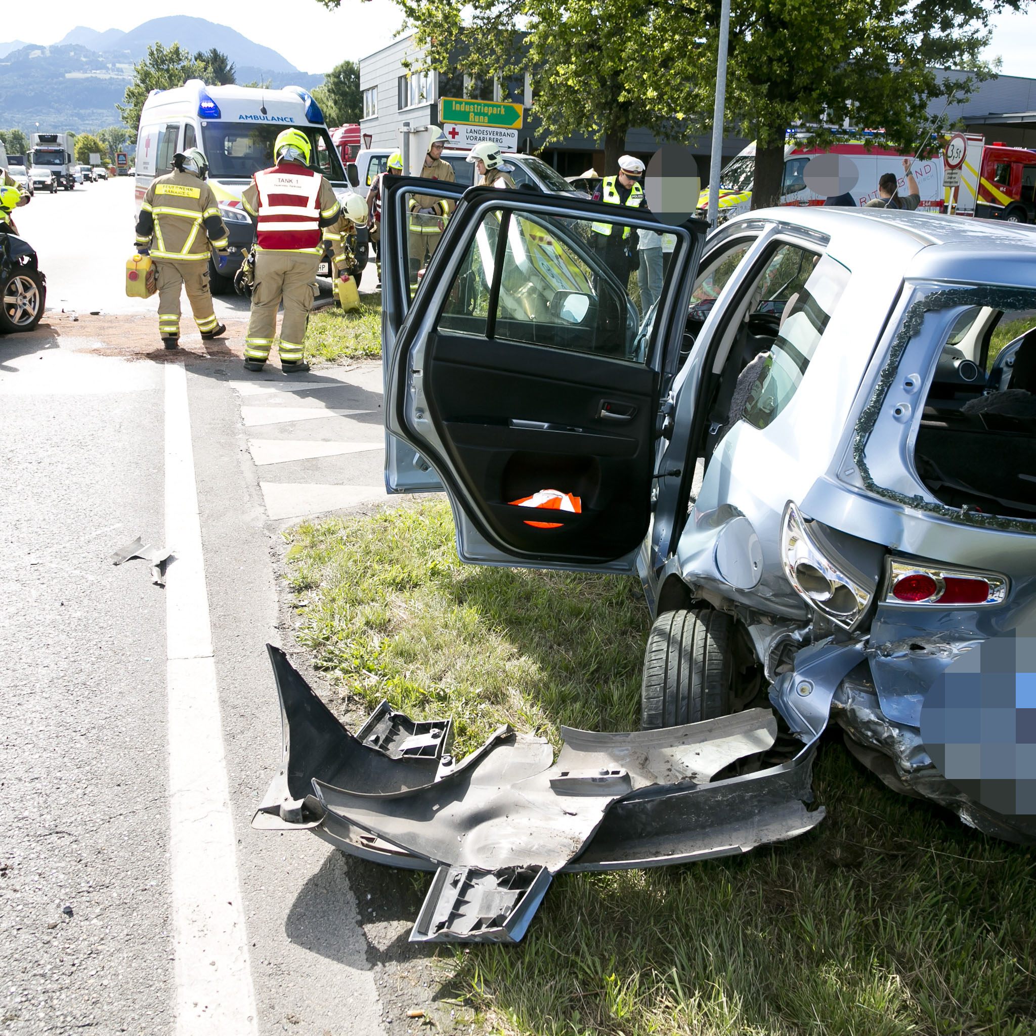 Schwerer Unfall in Rankweil.