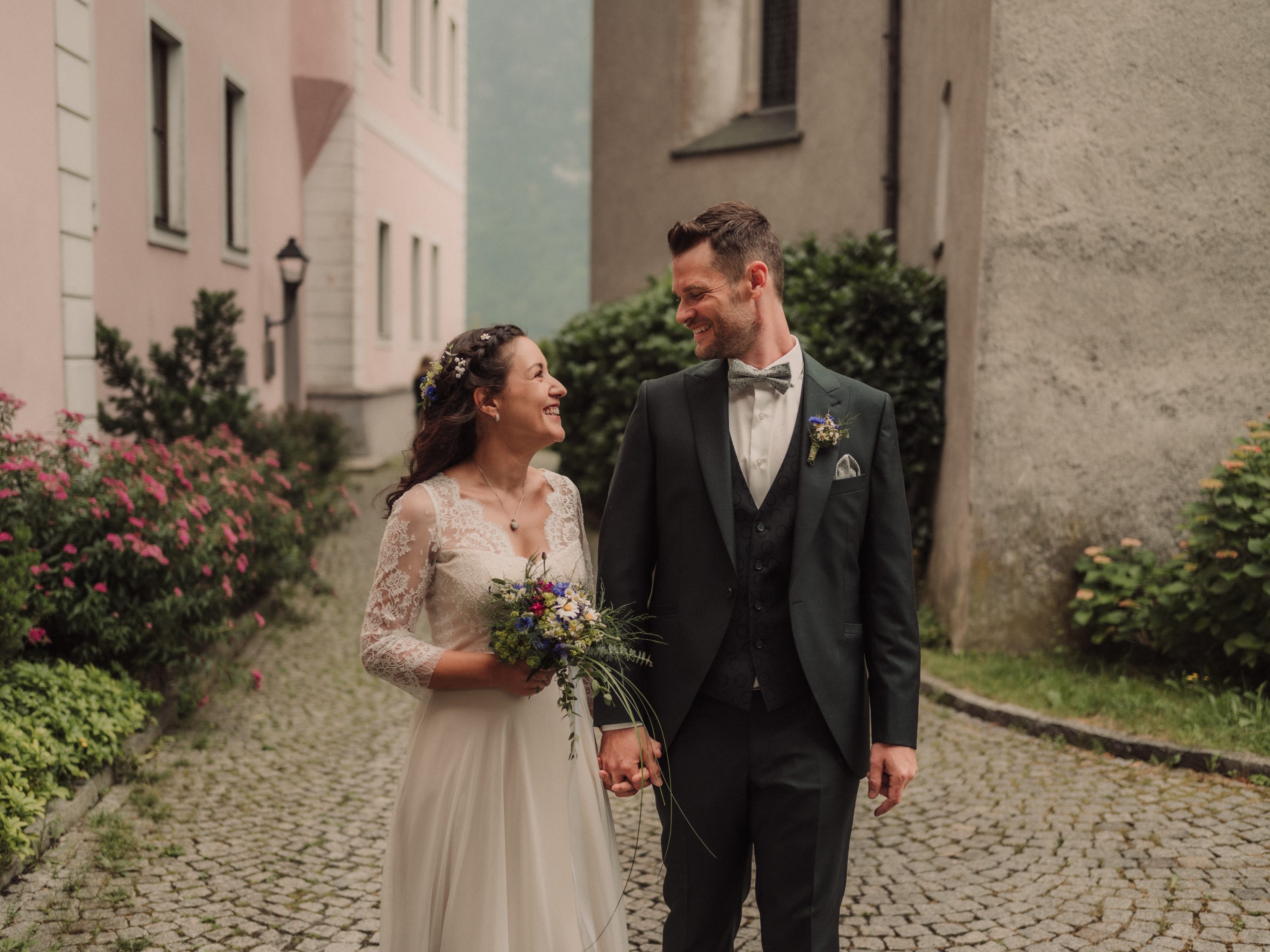 Das frisch vermählte Brautpaar Katharina und Christian Wolfsberger.